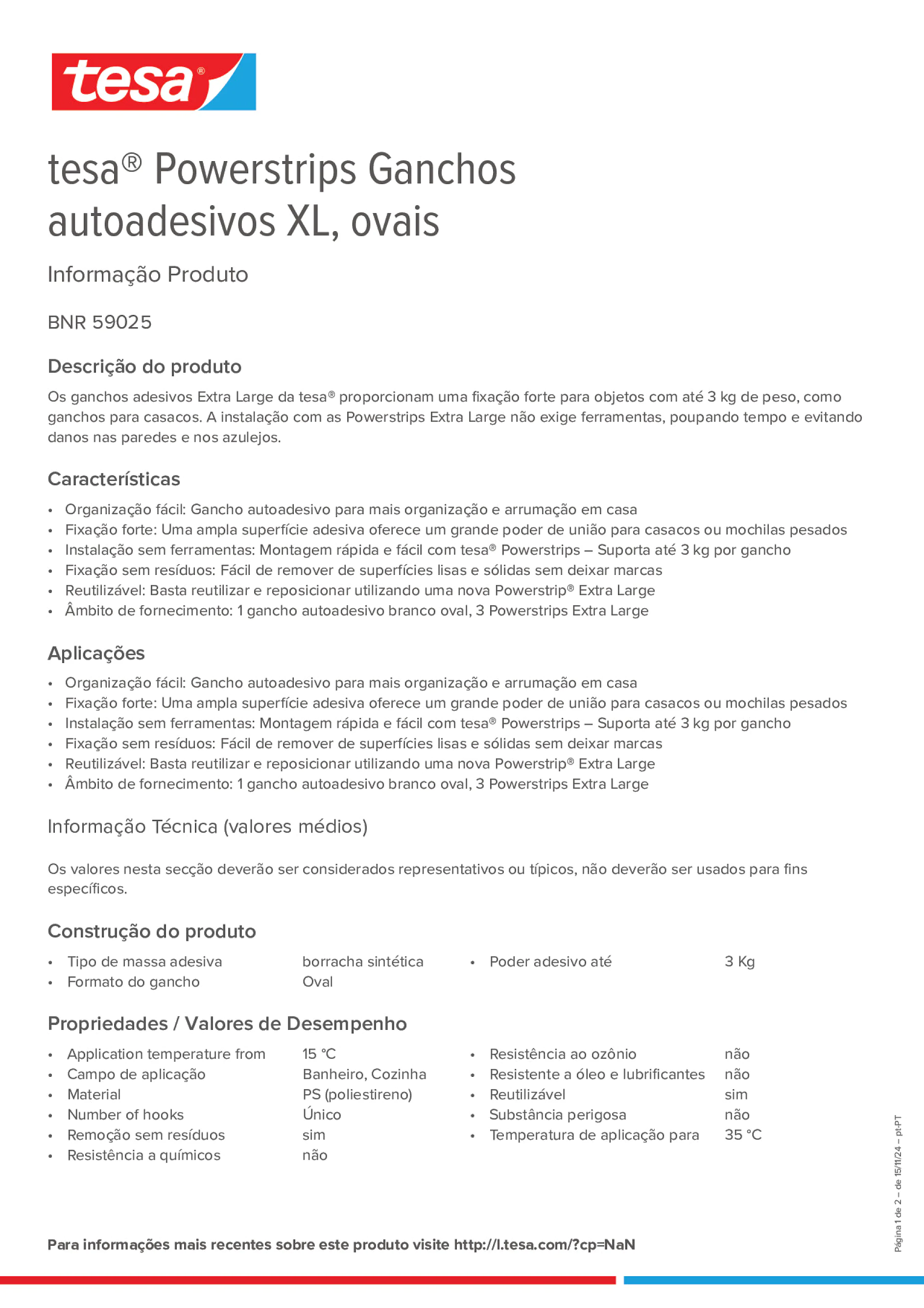 Product information_tesa® Powerstrips 59025_pt-PT