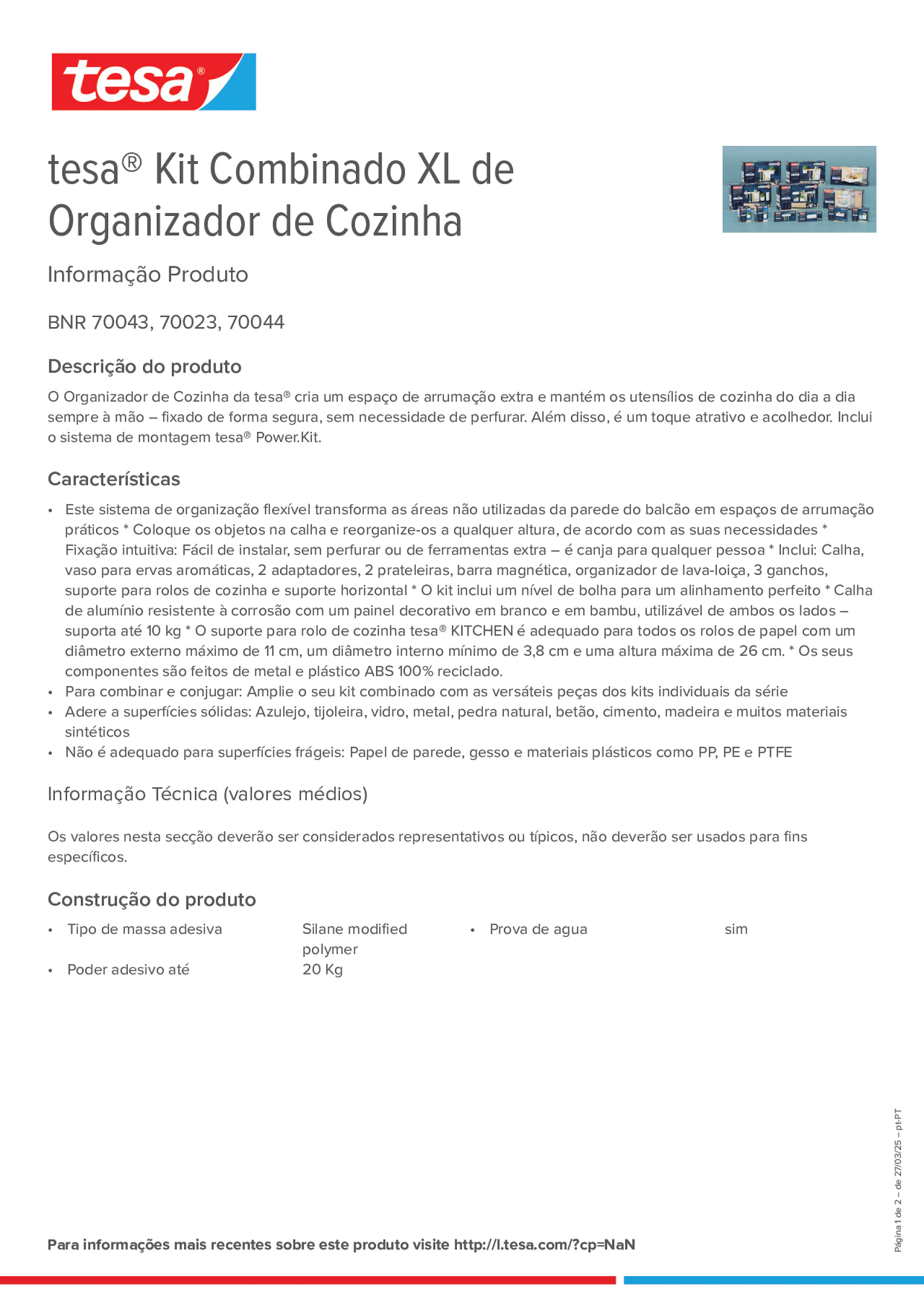 Product information_tesa® 70043_pt-PT Product information_tesa® 70043_pt-PT