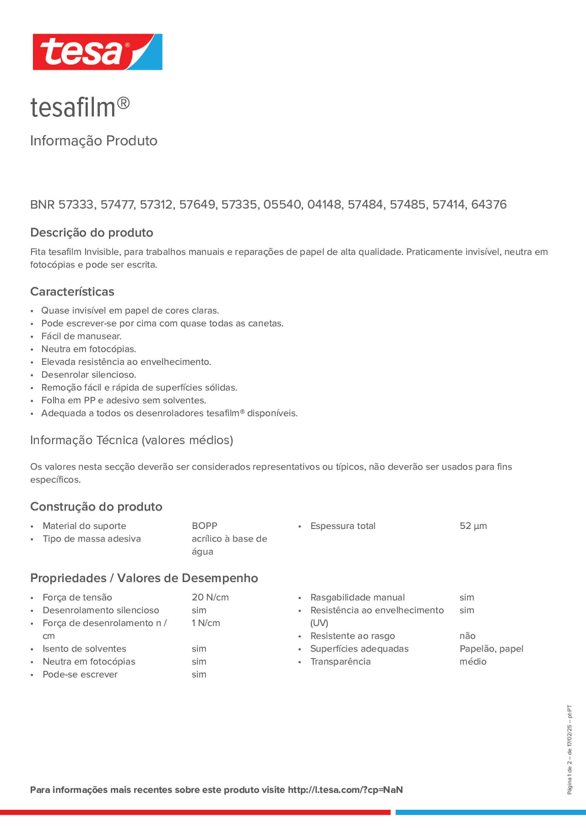 Product information_tesafilm® 57312_pt-PT
