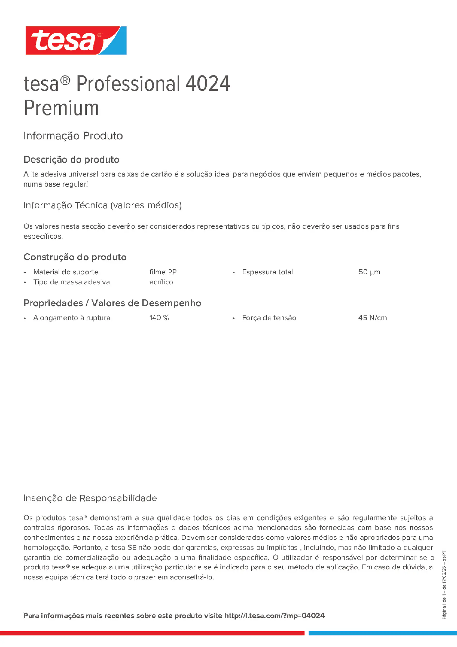 Product information_tesa® Professional 04024_pt-PT
