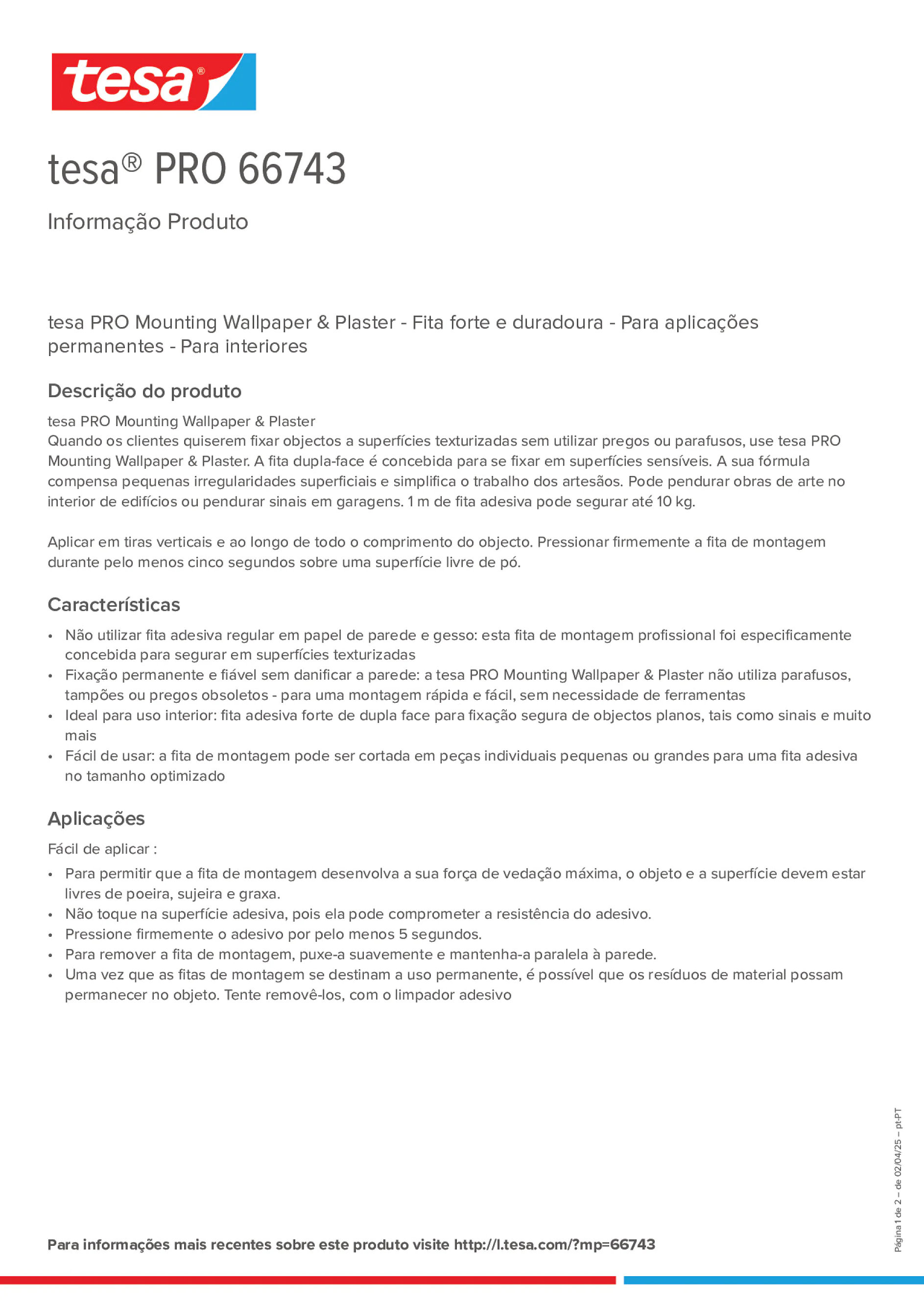 Product information_tesa® PRO 66743_pt-PT
