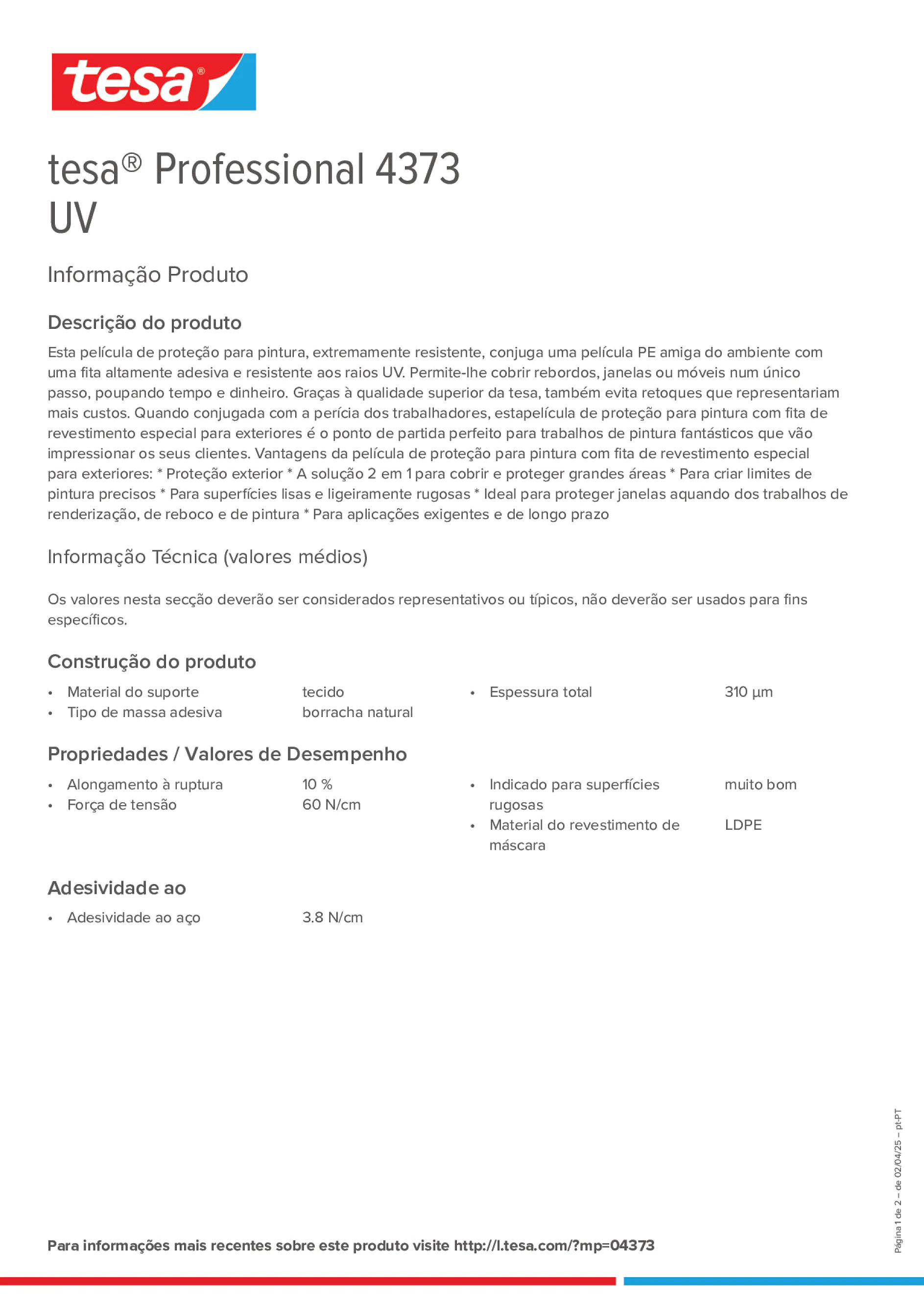Product information_tesa® Professional 04373_pt-PT
