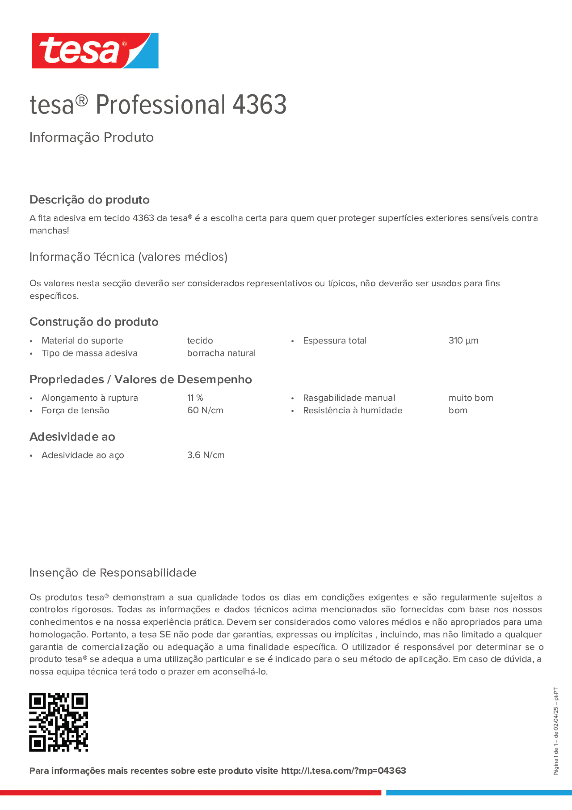 Product information_tesa® Professional 04363_pt-PT