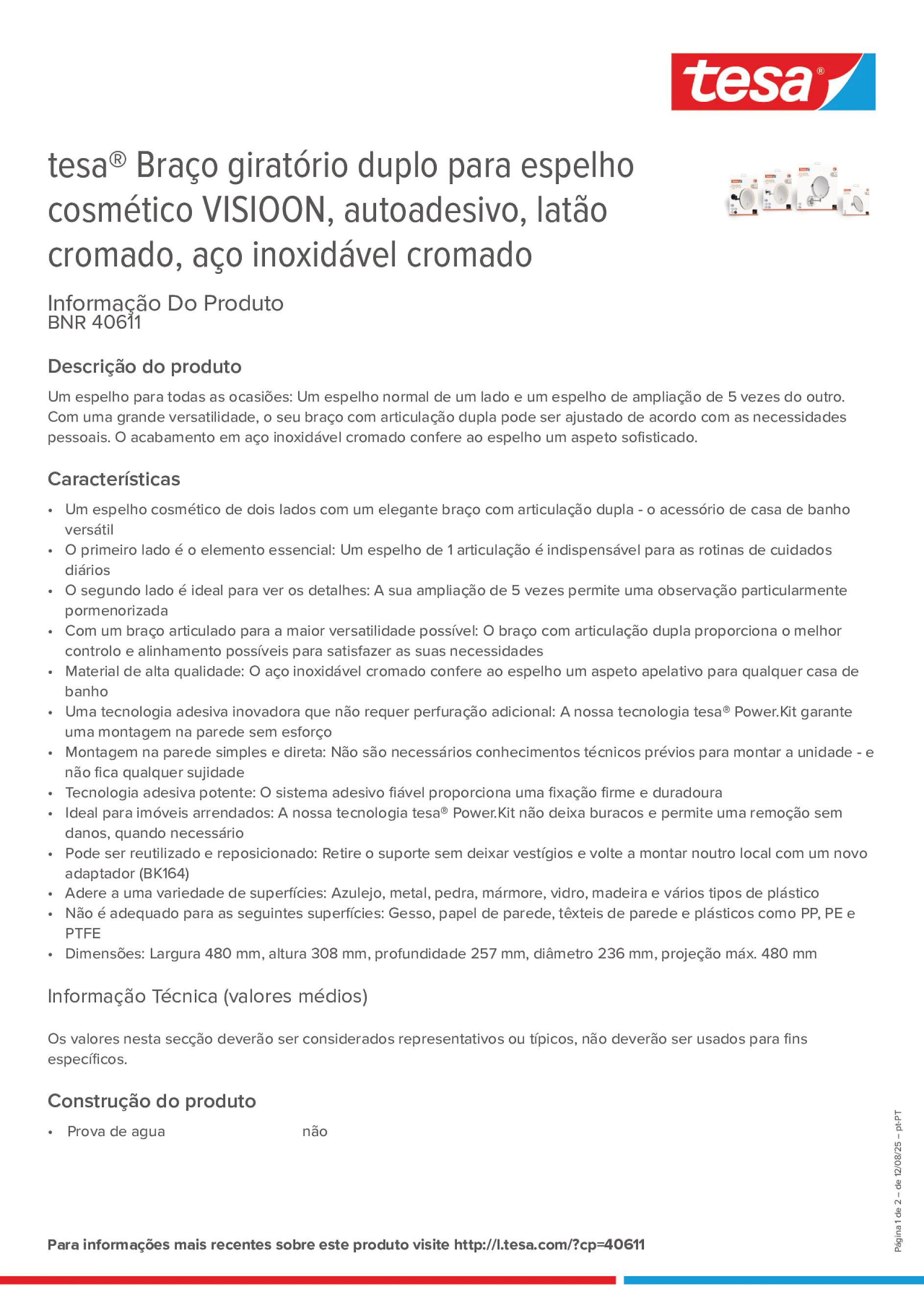 Product information_tesa® 40611_pt-PT