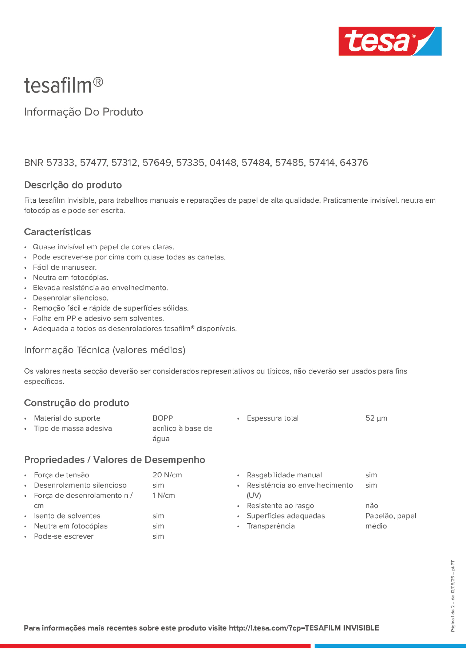 Product information_tesafilm® 57312_pt-PT