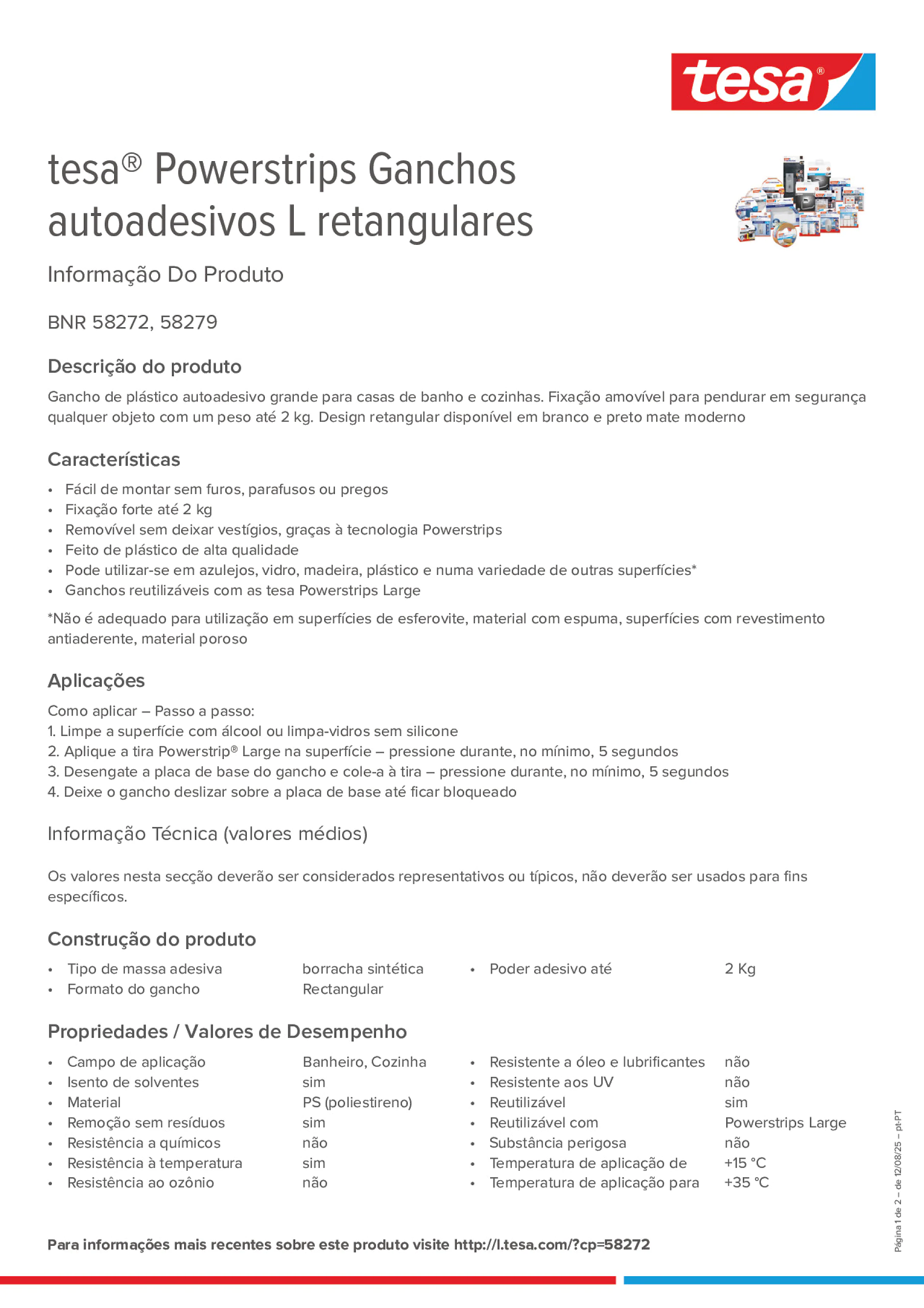 Product information_tesa® Powerstrips 58272_pt-PT