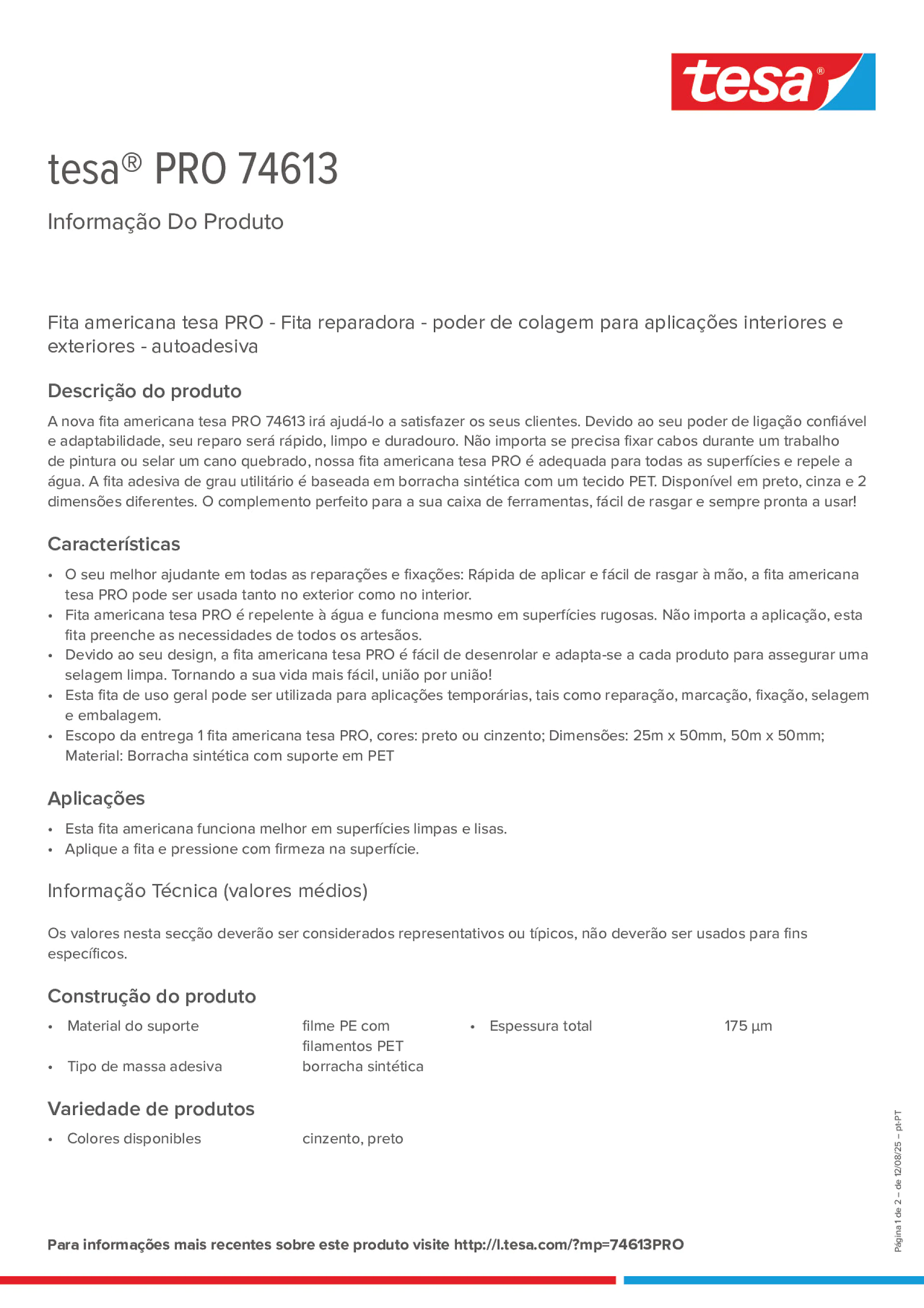 Product information_tesa® PRO 74613_pt-PT