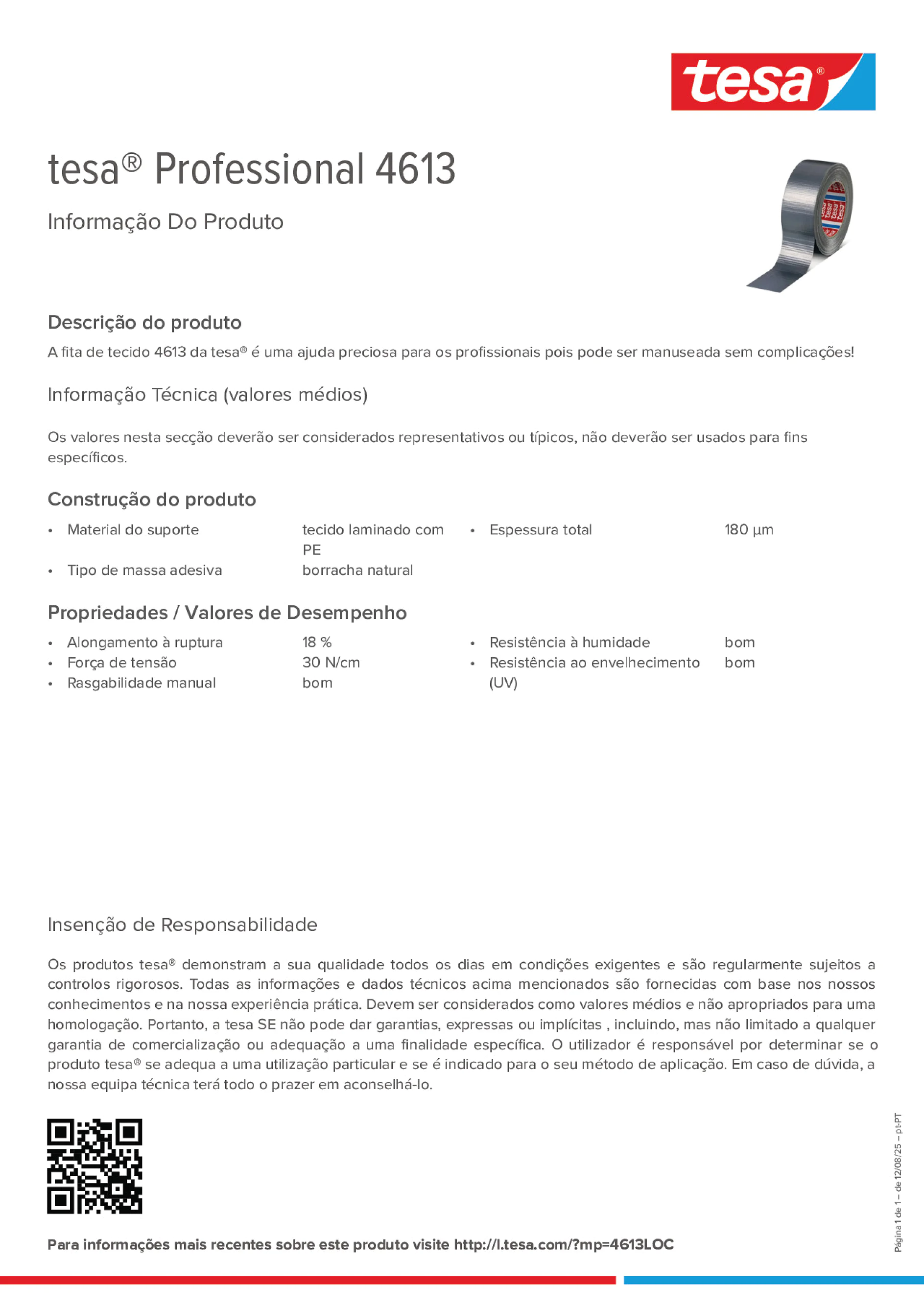 Product information_tesa® Professional 04613_pt-PT