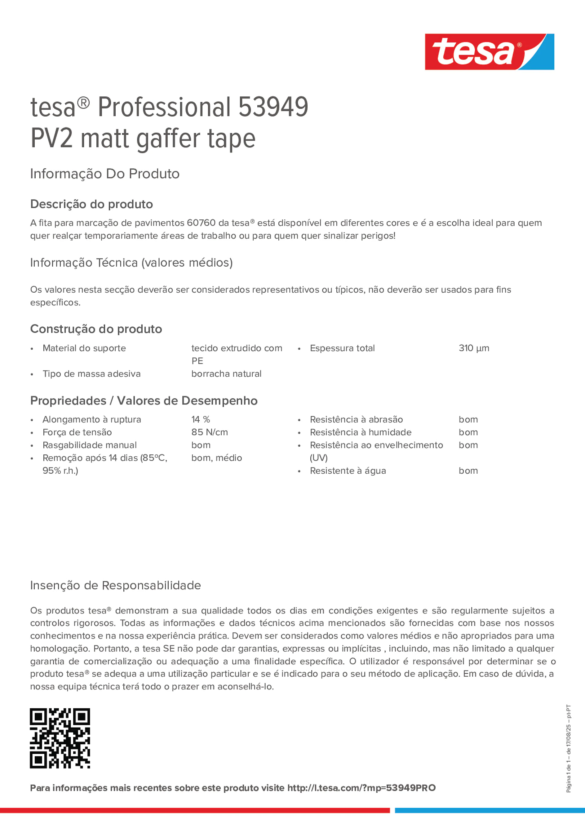 Product information_tesa® Professional 53949_pt-PT