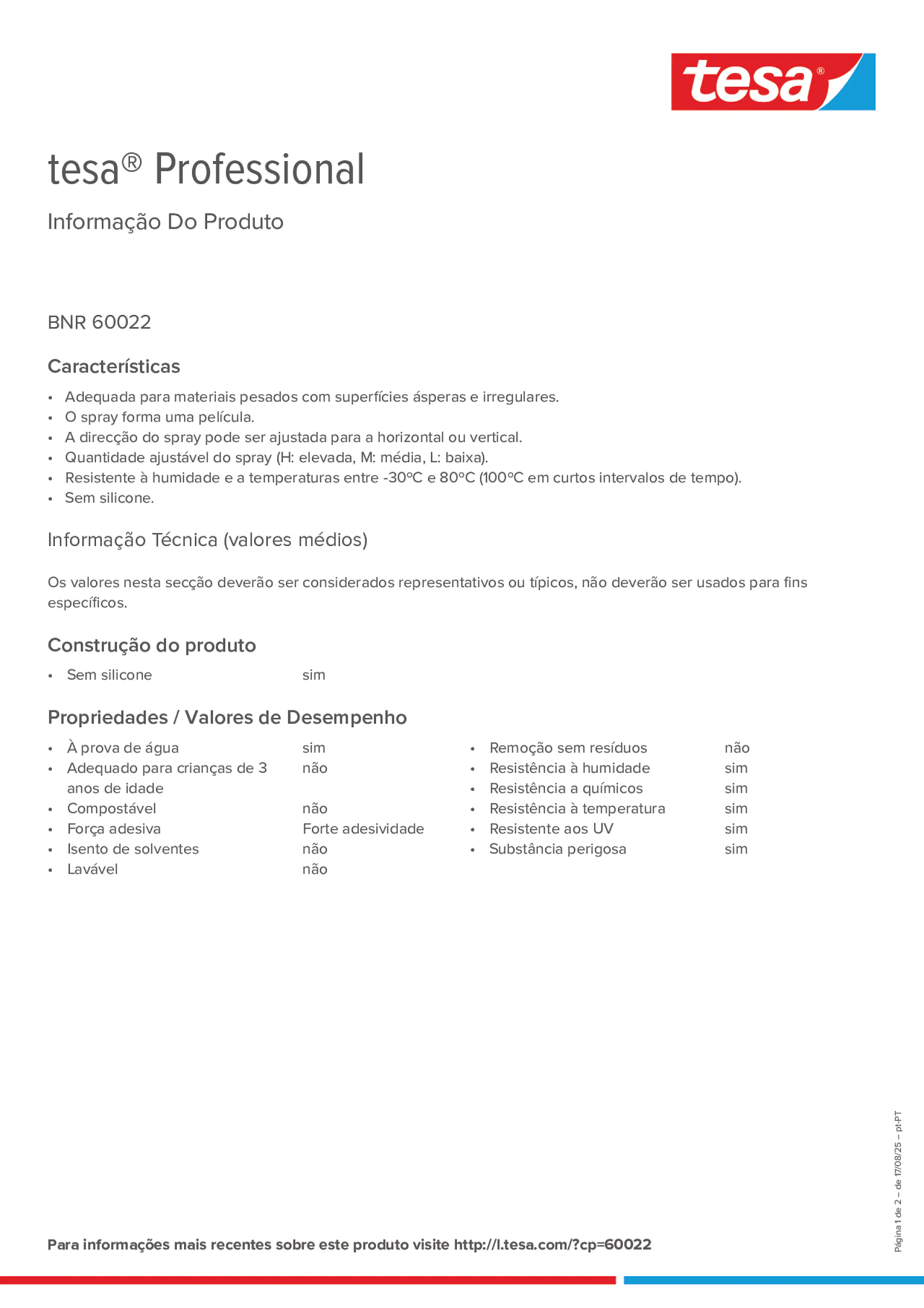 Product information_tesa® Professional 60022_pt-PT