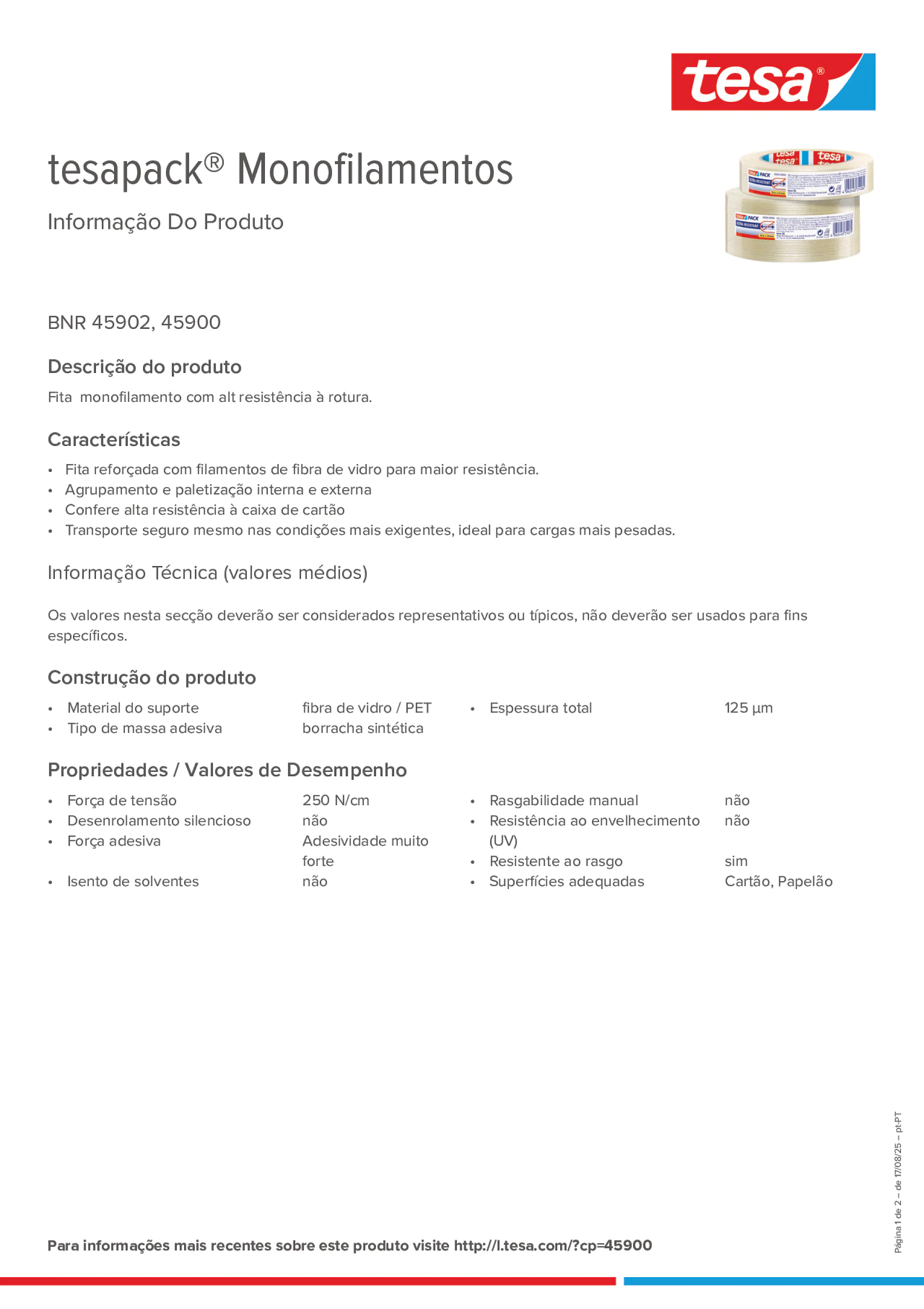 Product information_tesapack® 45900_pt-PT