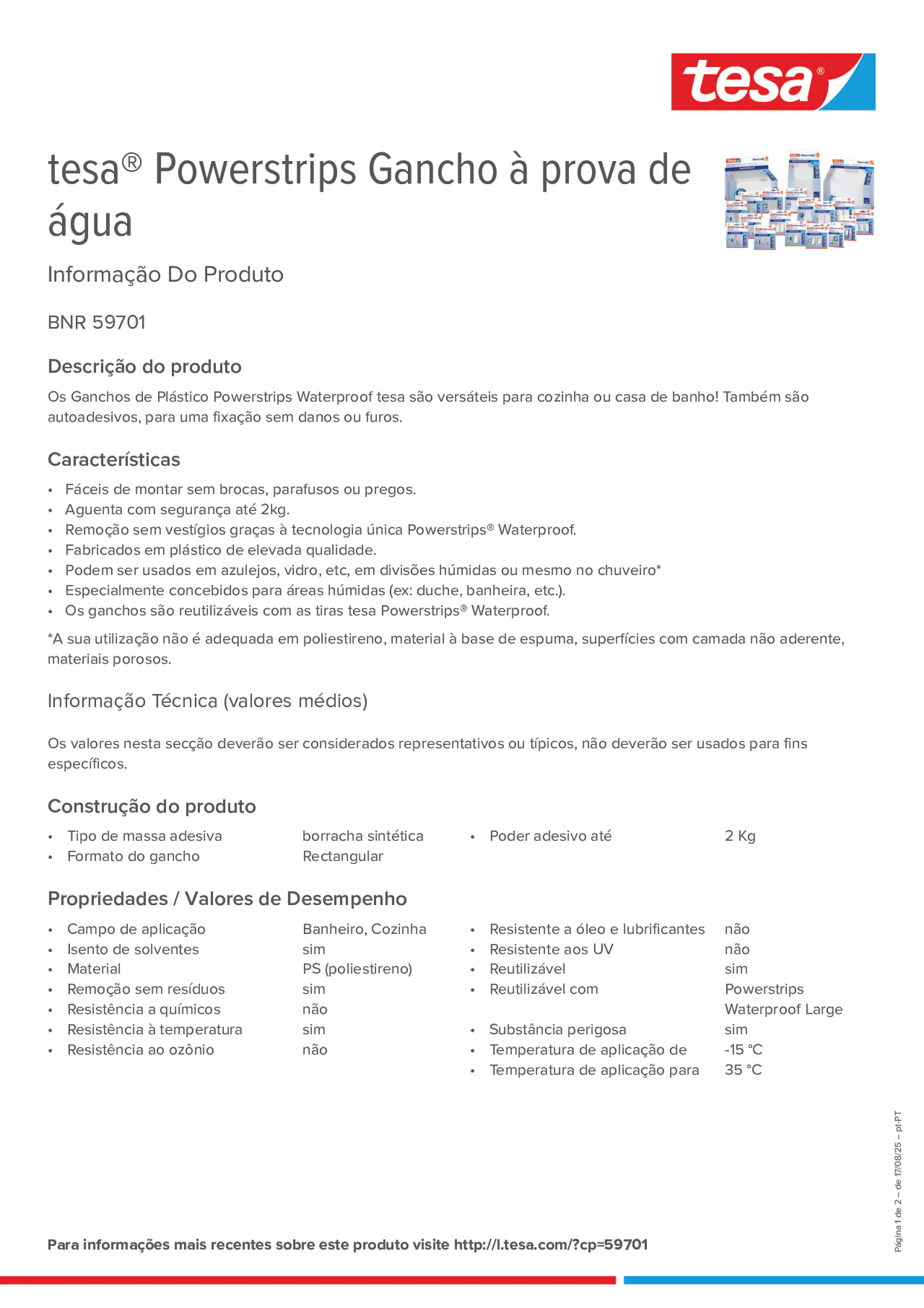 Product information_tesa® Powerstrips 59701_pt-PT
