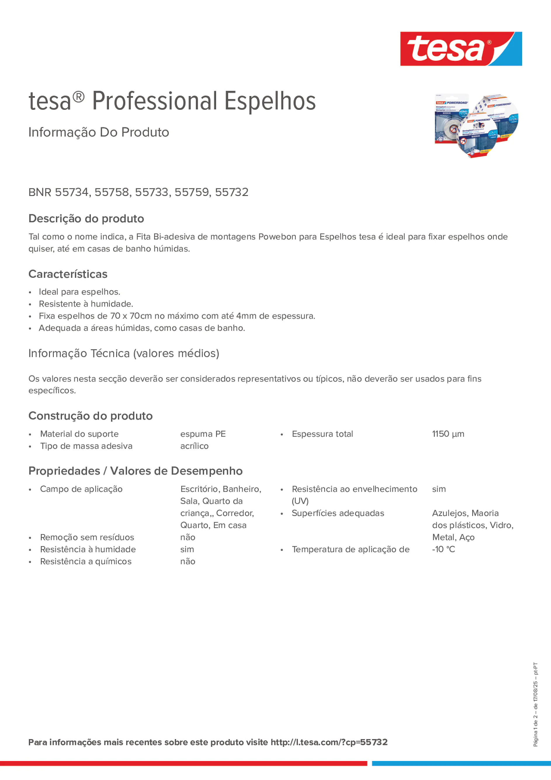 Product information_tesa® Professional 55733_pt-PT