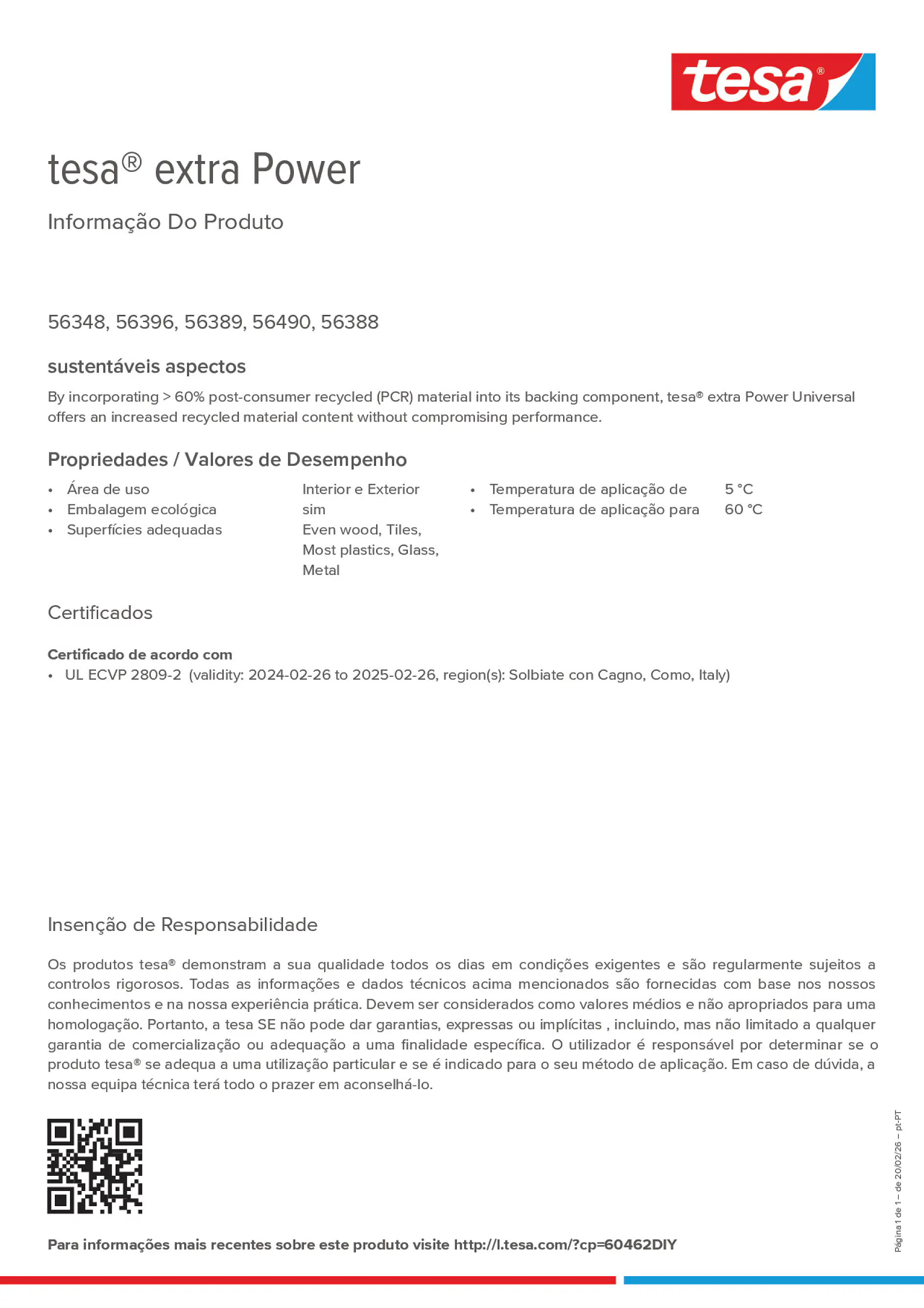 Product information_tesa® extra Power 60462DIY_pt-PT