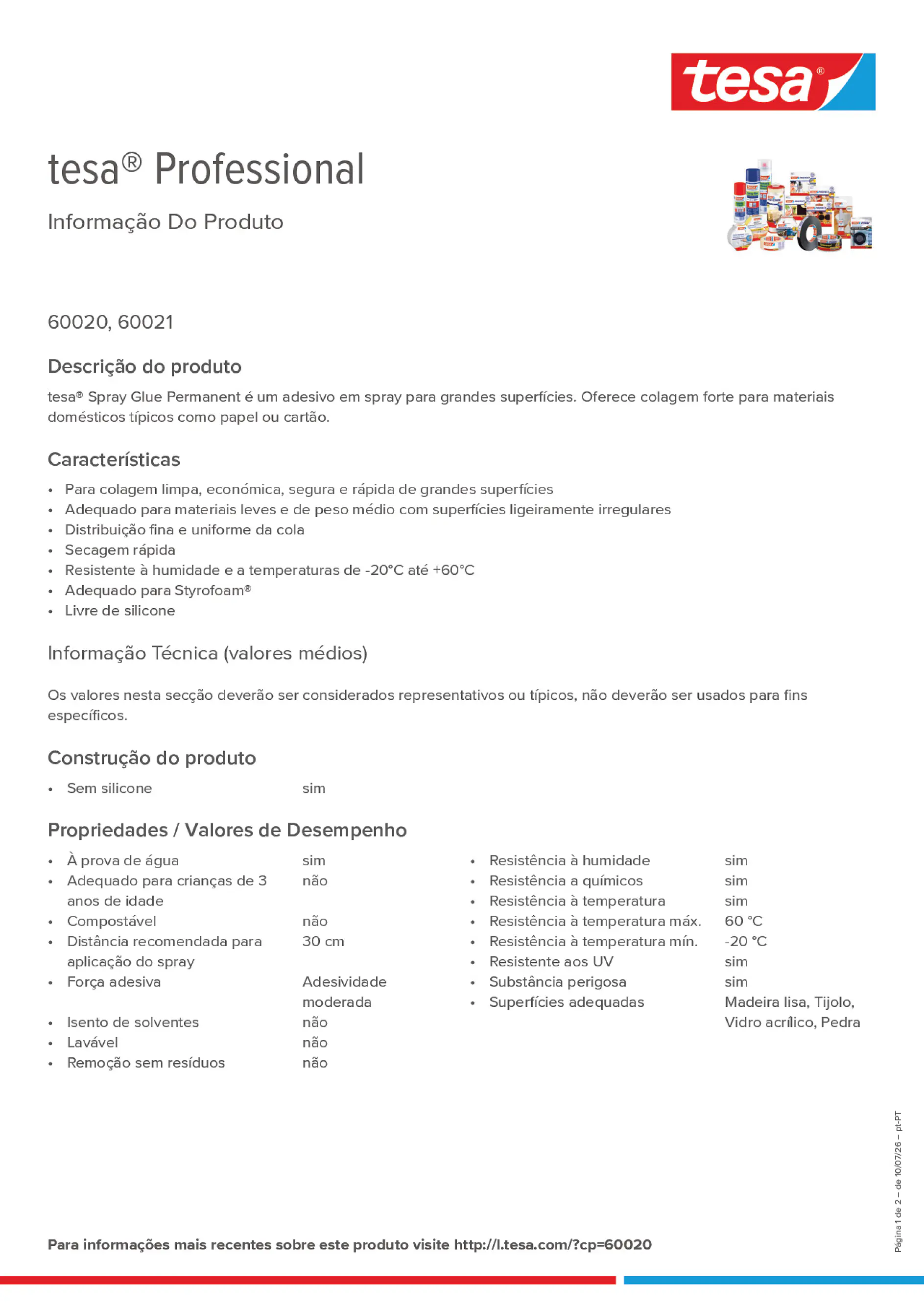 Product information_tesa® Professional 60020_pt-PT