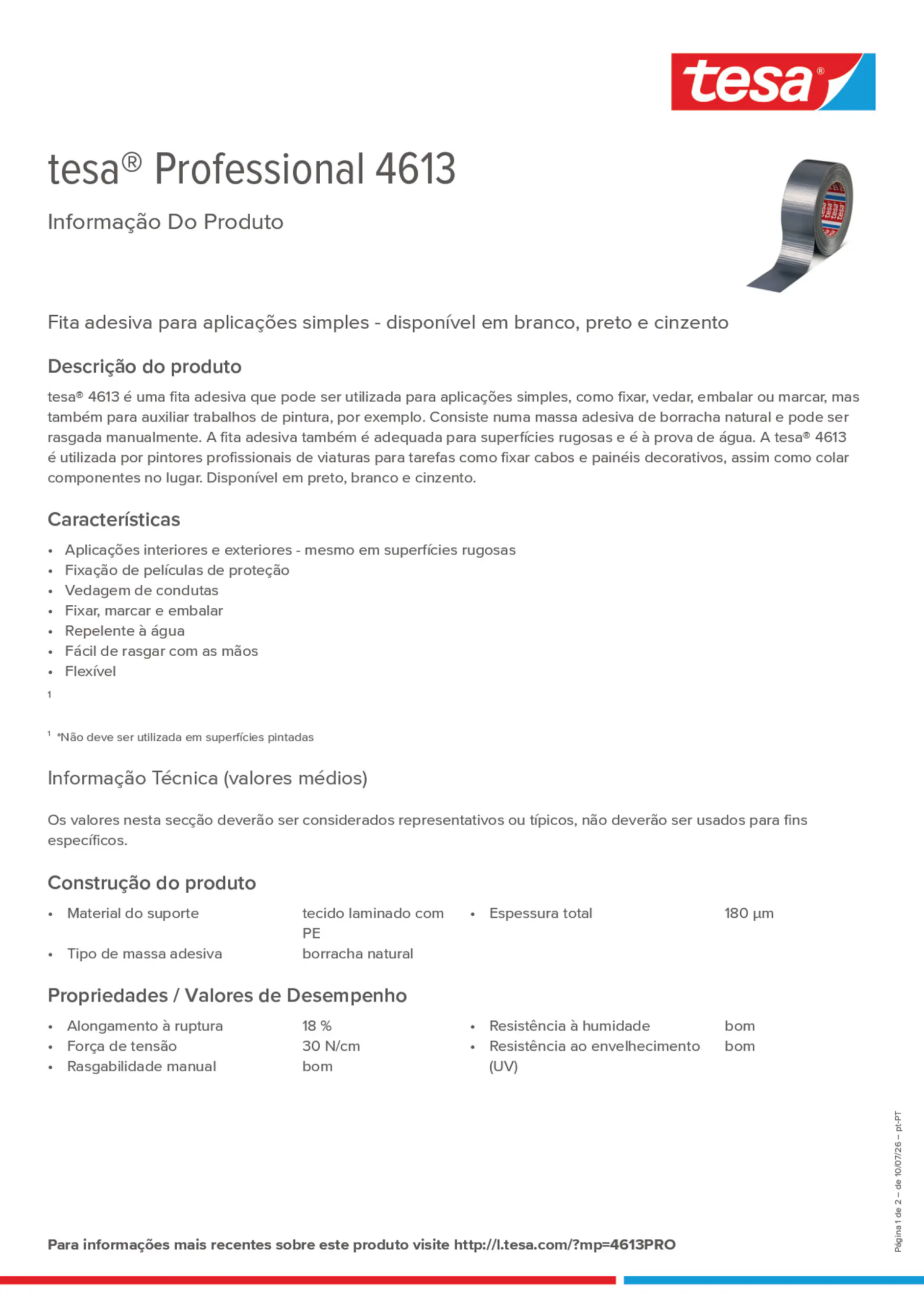 Product information_tesa® Professional 04613_pt-PT