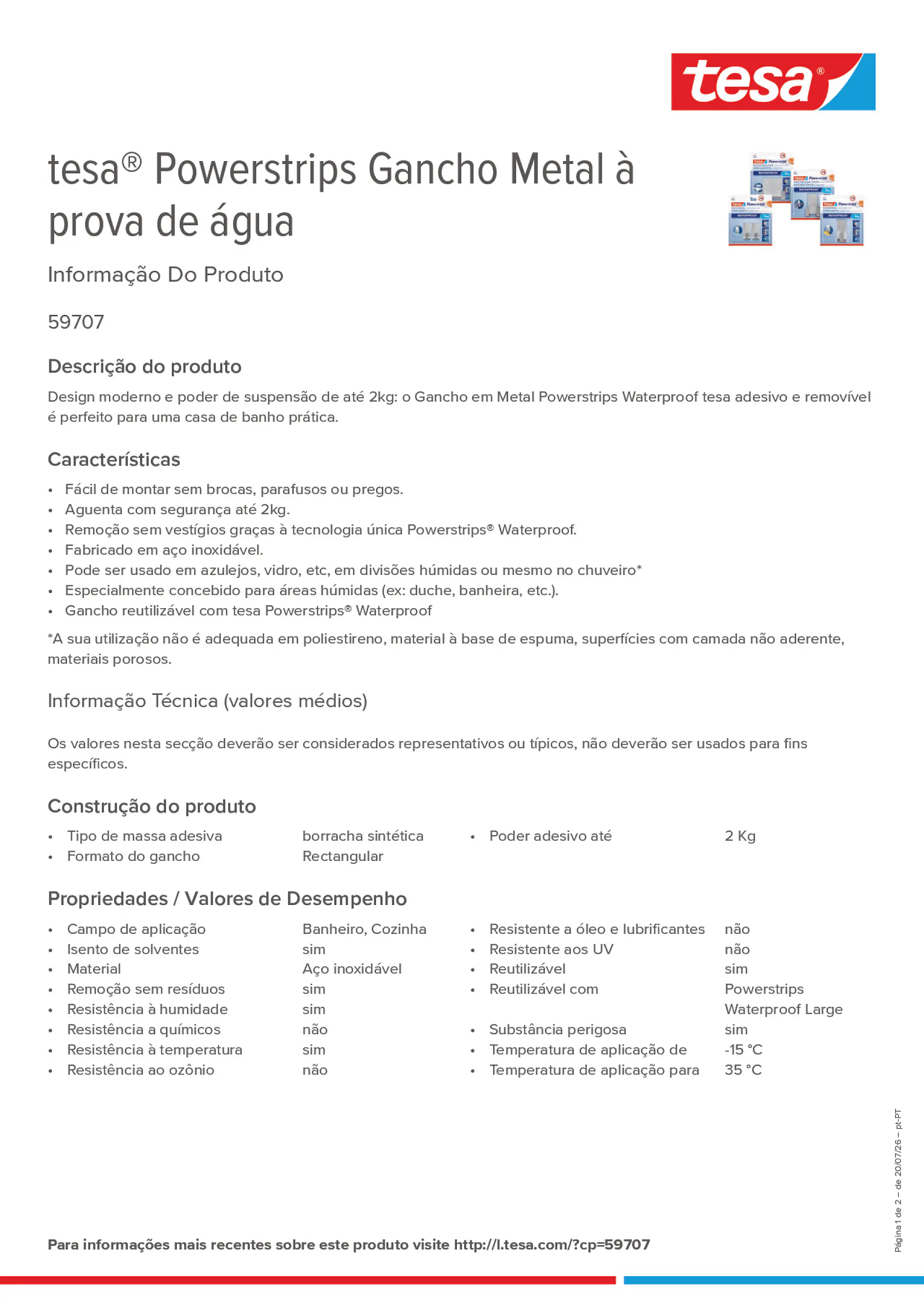 Product information_tesa® Powerstrips 59707_pt-PT