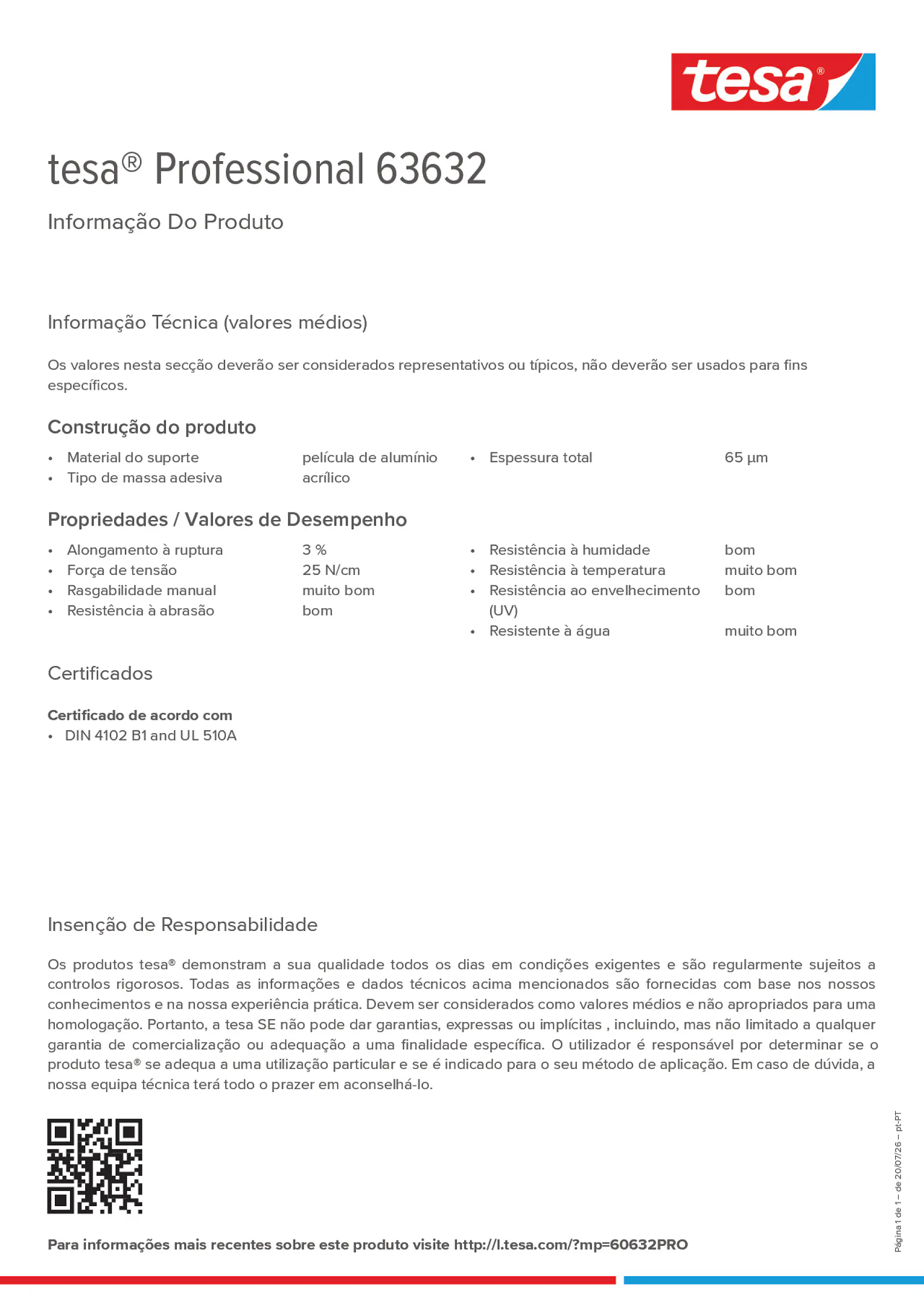 Product information_tesa® Professional 63632_pt-PT