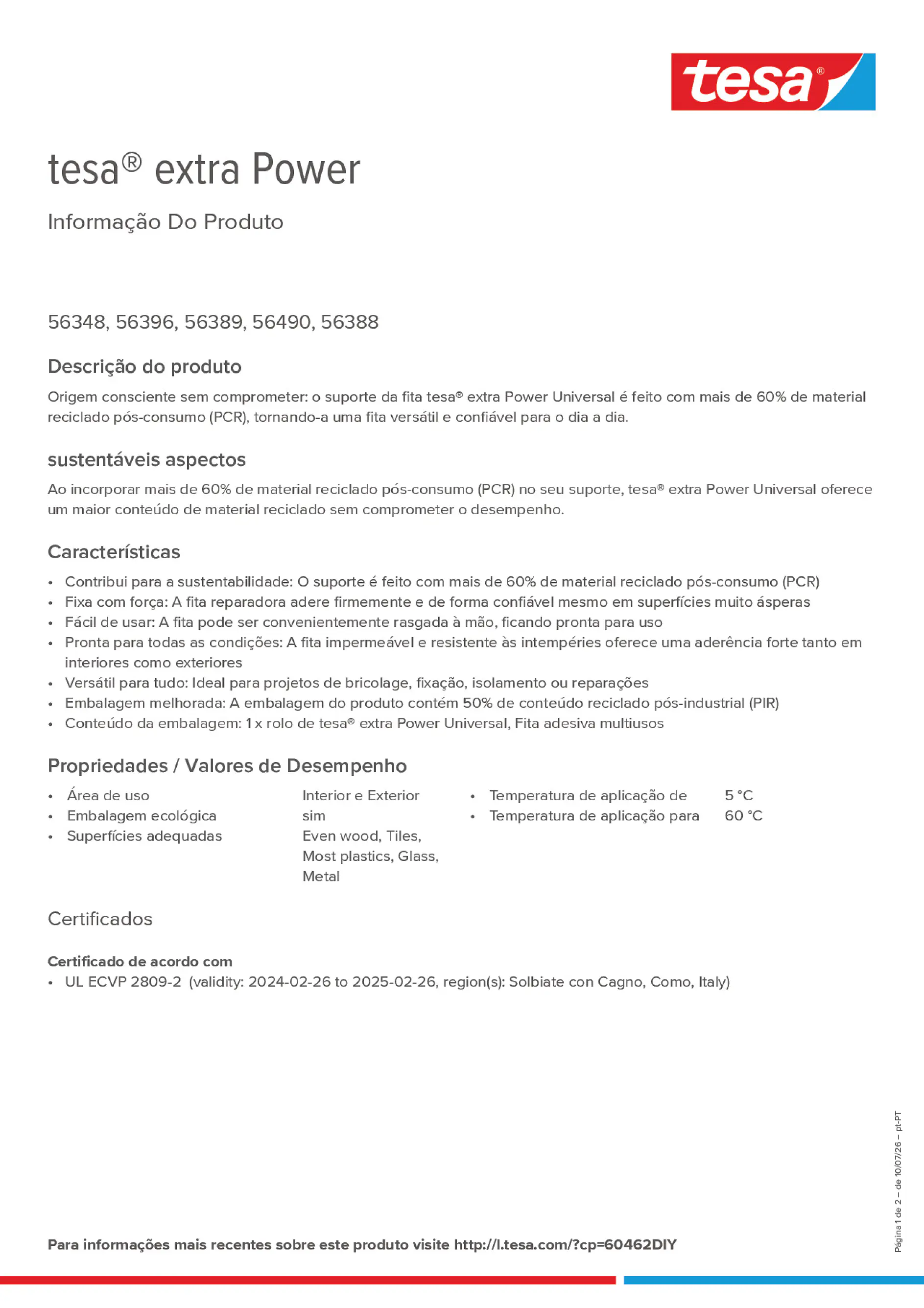 Product information_tesa® extra Power 60462DIY_pt-PT