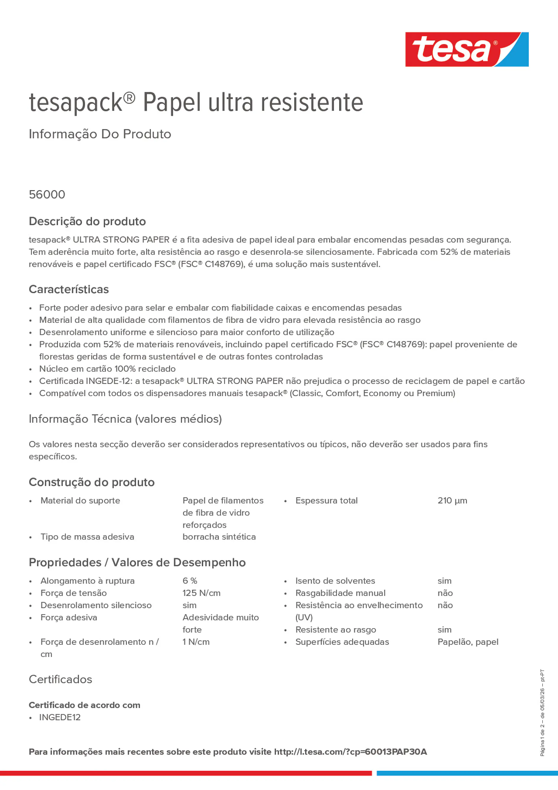 Product information_tesapack® 60013PAP30A_pt-PT