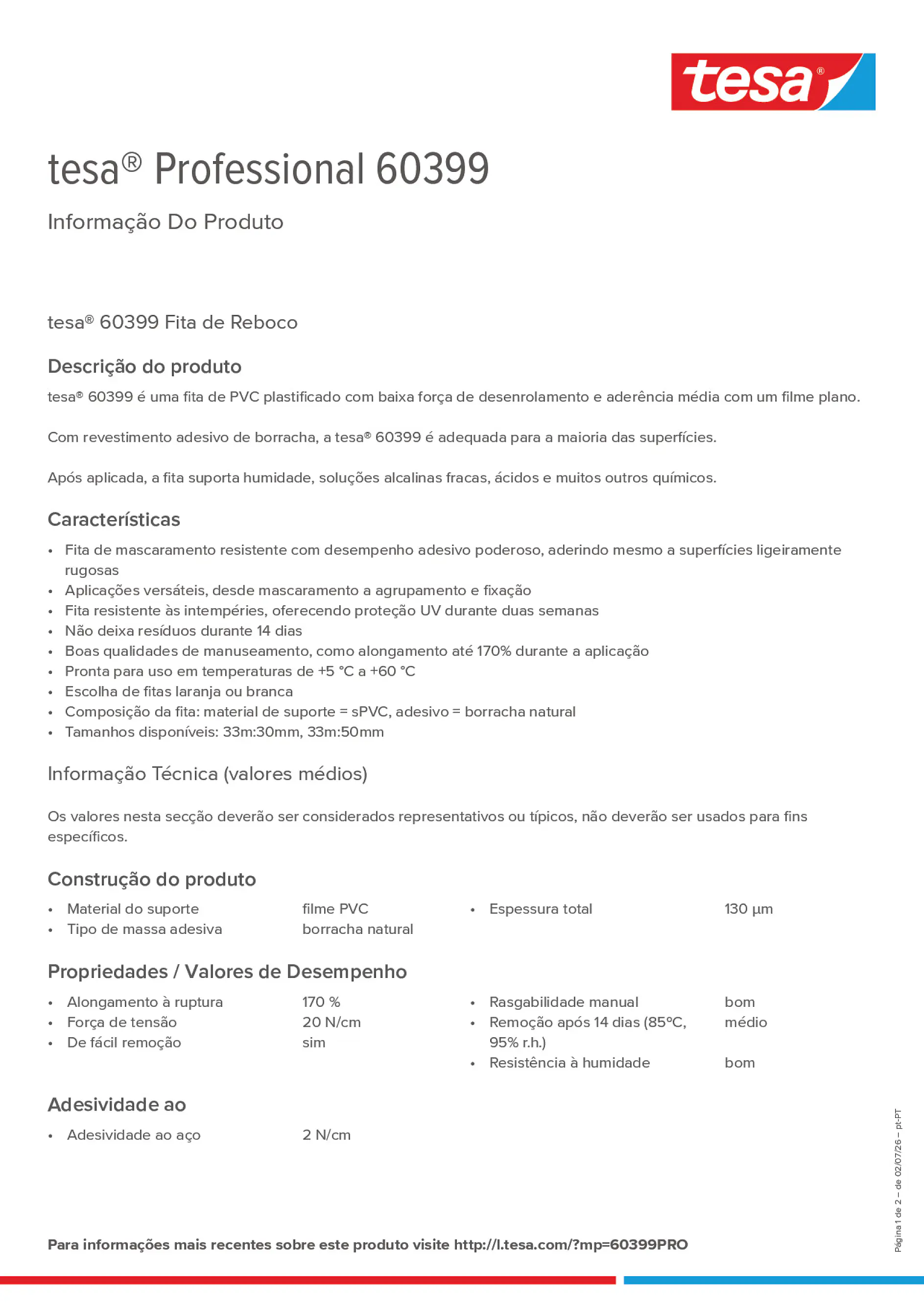 Product information_tesa® Professional 60399_pt-PT