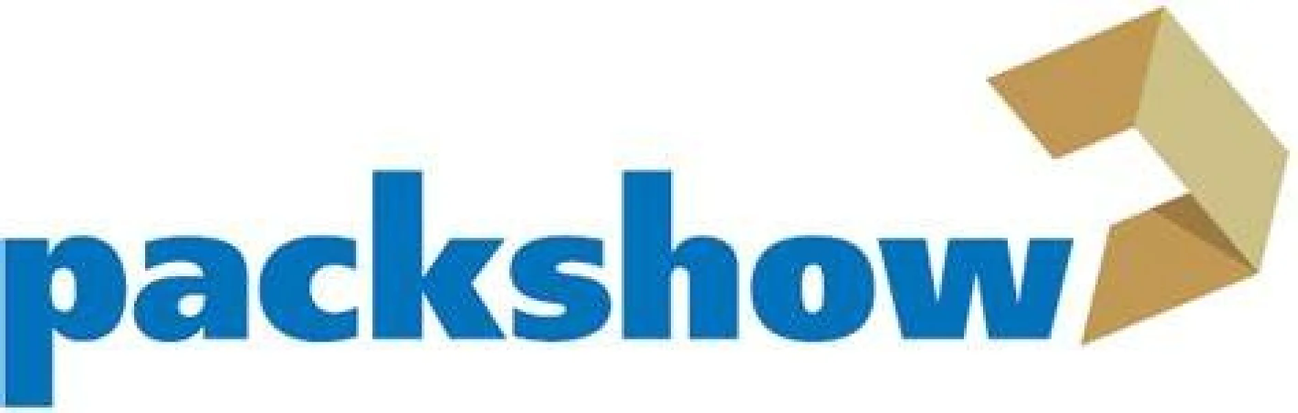 Pack Show logo Imaginea prezintă cuvântul „packshow” cu litere mici albastre. În dreapta, există o formă geometrică asemănătoare unei cutii deschise, compusă din culori maro și bej. Cutia este asigurată cu bandă tesa pentru a asigura durabilitate și calitate. (This text has been generated by AI)