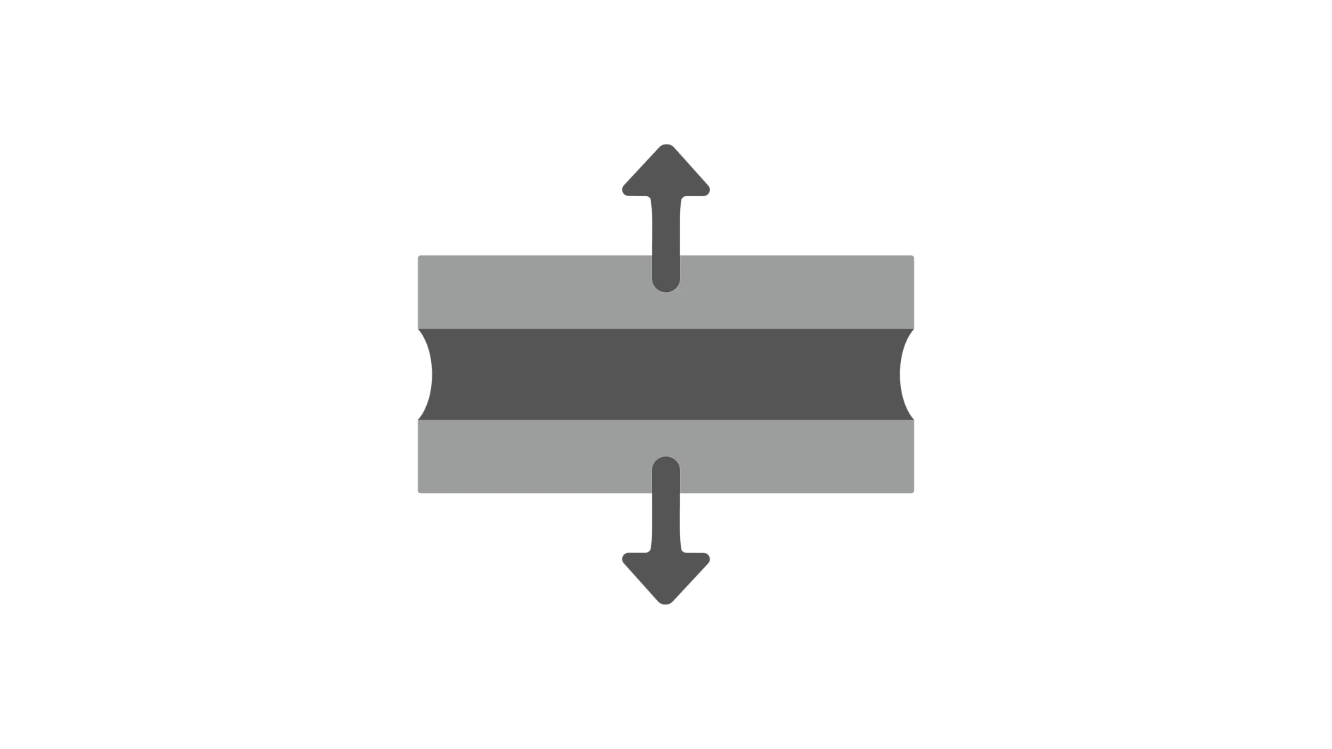 An icon illustrating data compression or expansion. It shows two horizontal bars with a central middle section and arrows pointing up and down, indicating compressing or expanding actions. The background is black, featuring the brand name tesa tape. (Acest text a fost generat de inteligența artificială)