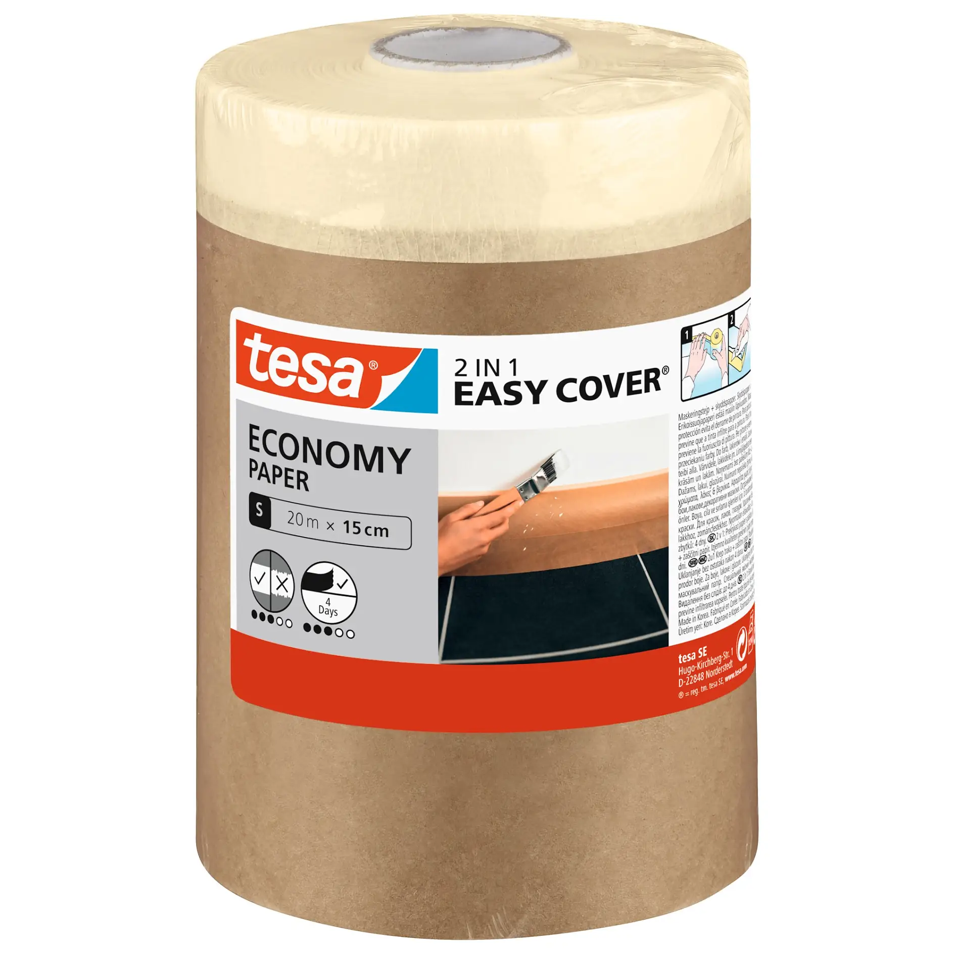 [en-en] tesa Professional Easy Cover Economy&nbsp;Paper Refill, S ,20m x 15cm,&nbsp;(Consumer)