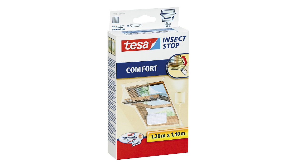 [en-en] tesa Insect Stop hook &amp; loop Comfort for dormer windows
