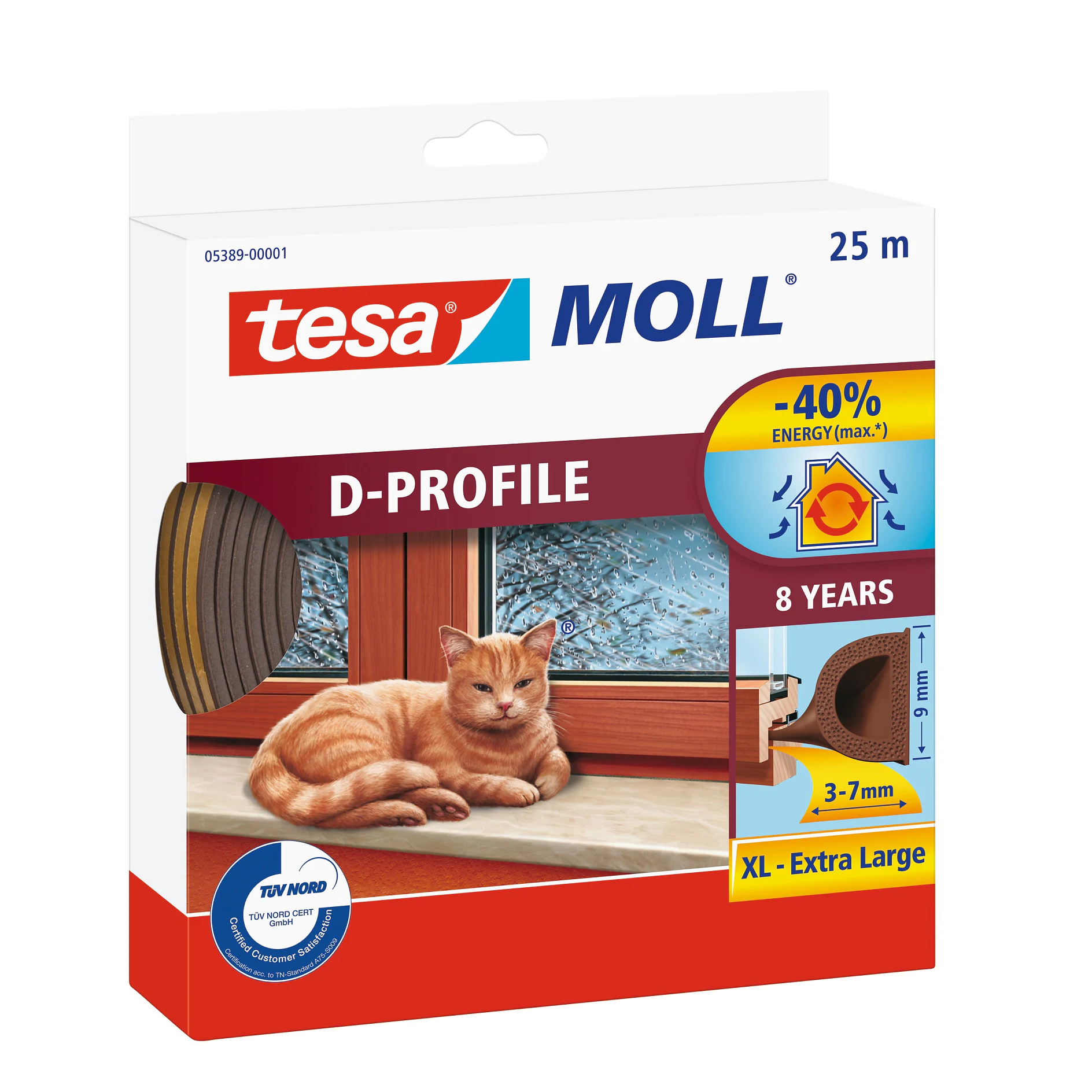 [en-en] tesamoll D-profile brown, 25m