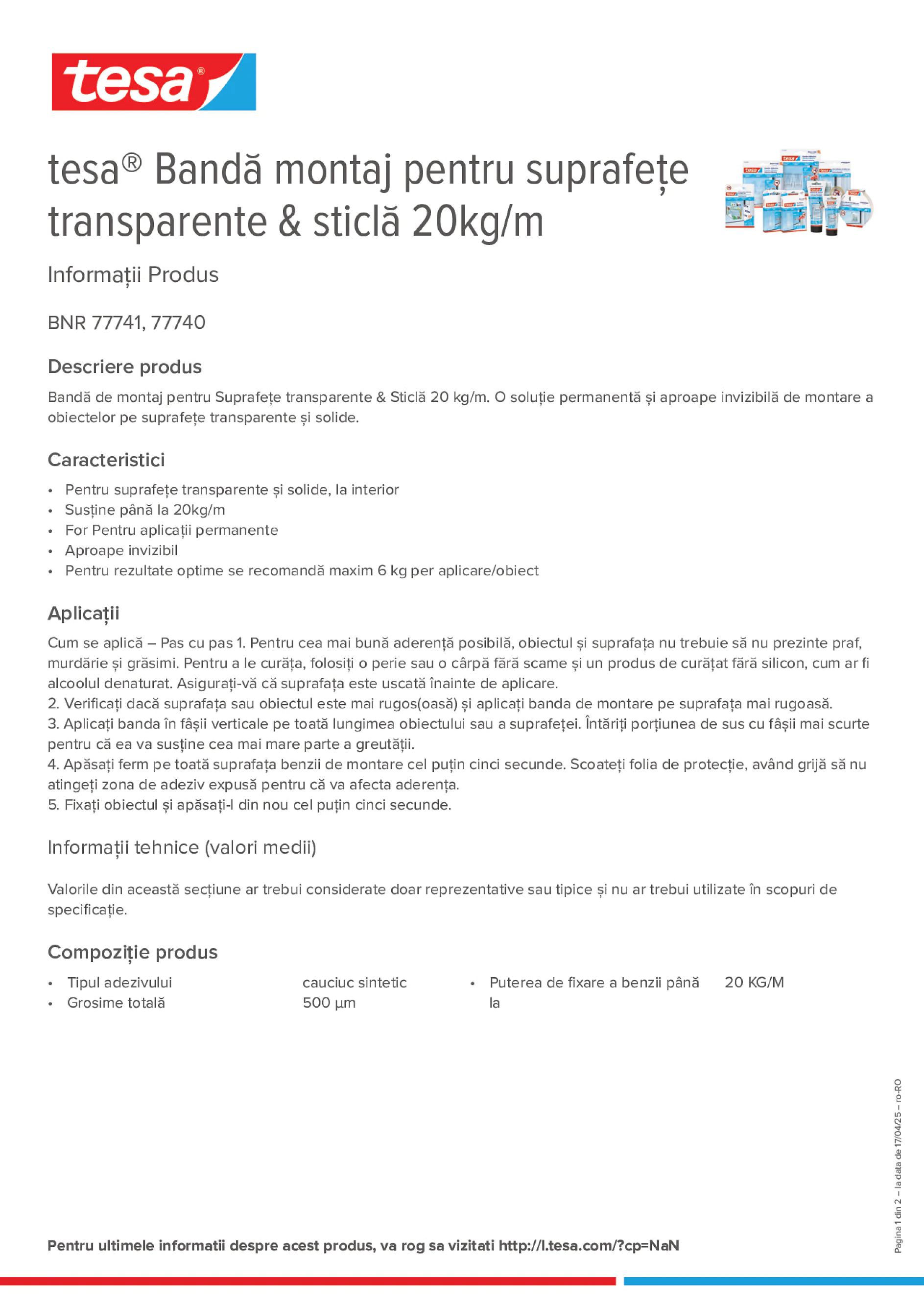 Product information_tesa® 77740_ro-RO