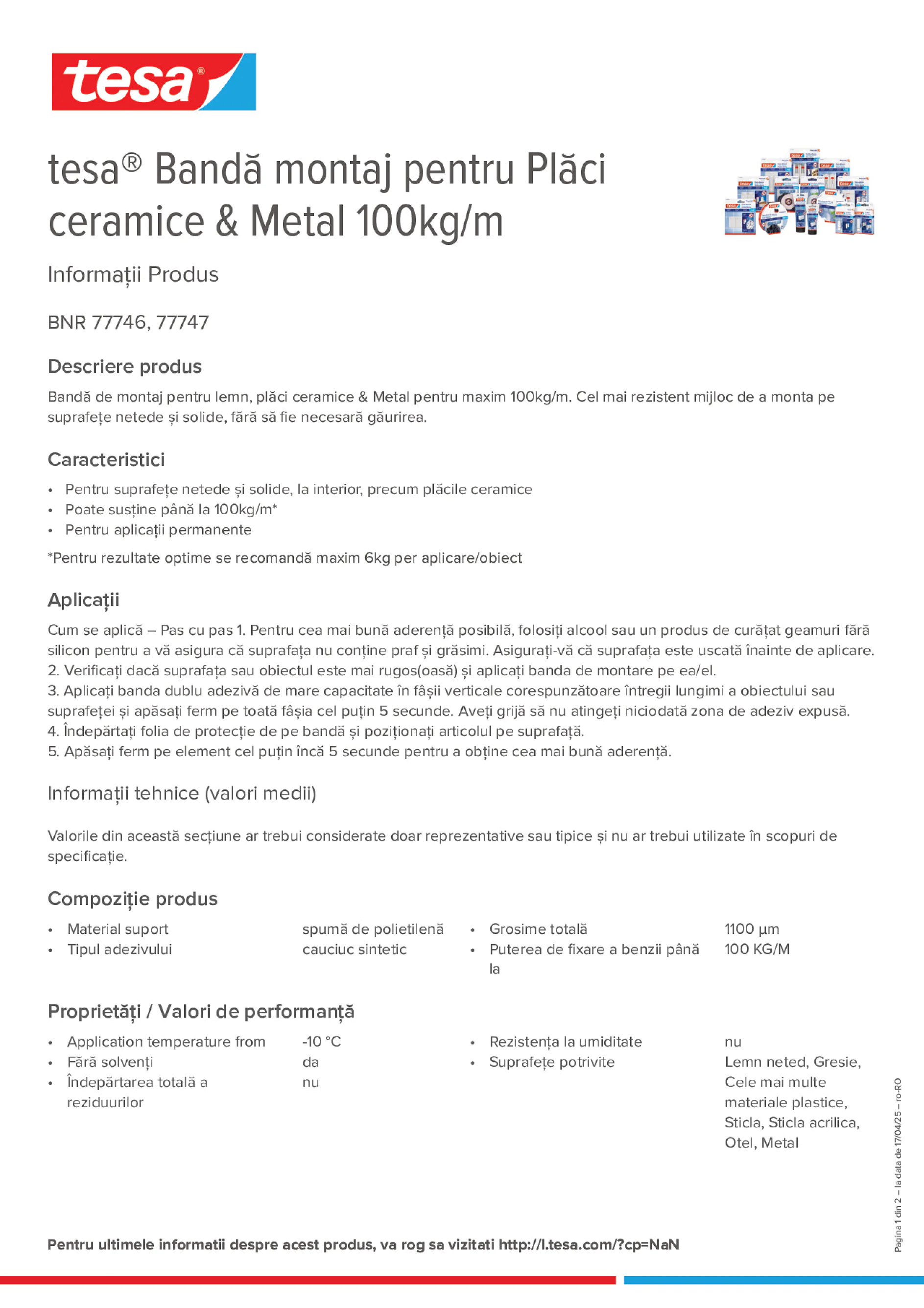 Product information_tesa® 77746_ro-RO