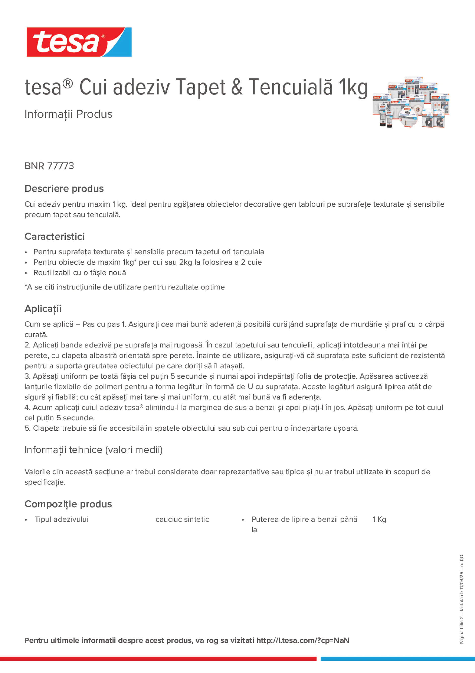 Product information_tesa® 77773_ro-RO