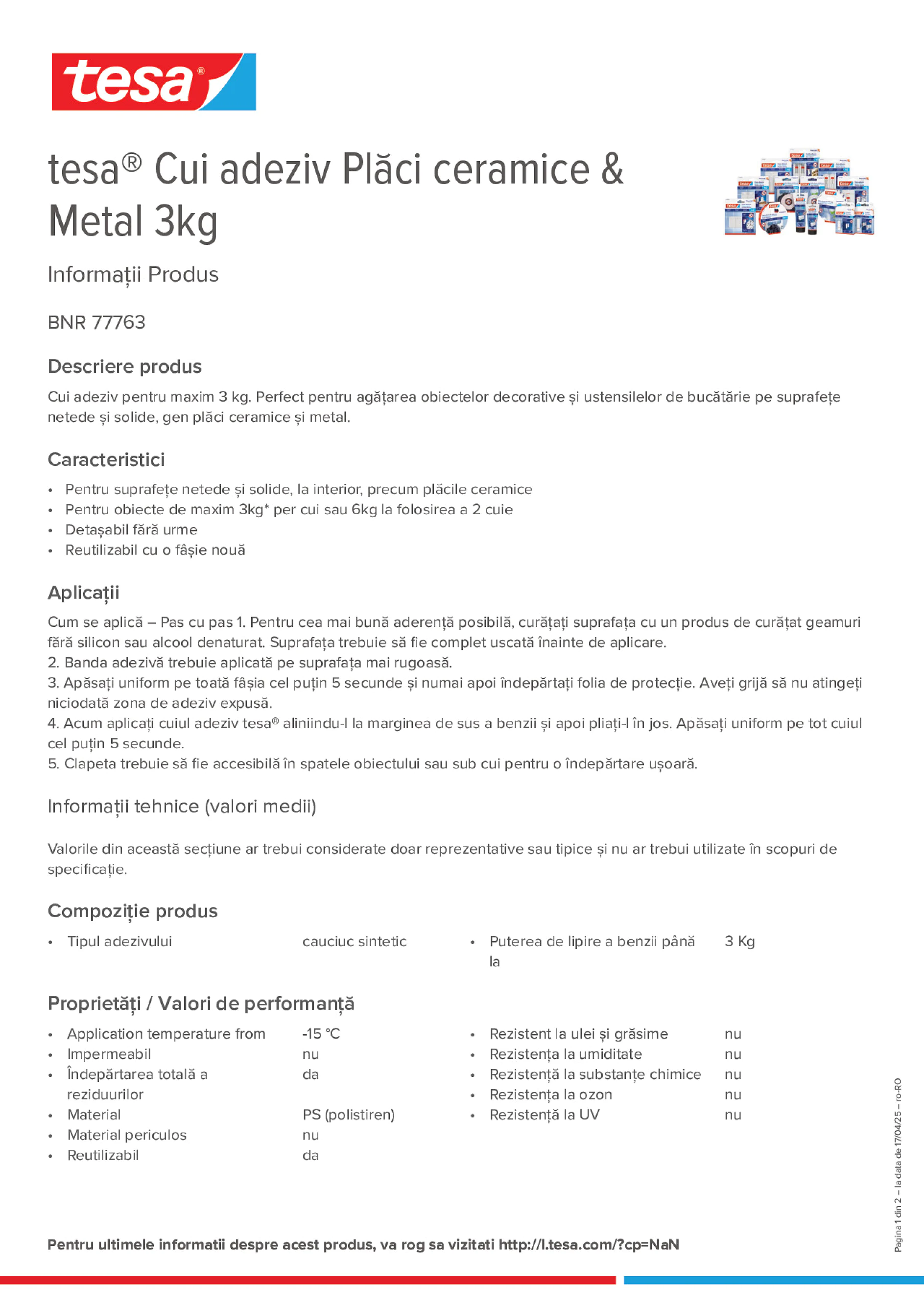 Product information_tesa® 77763_ro-RO