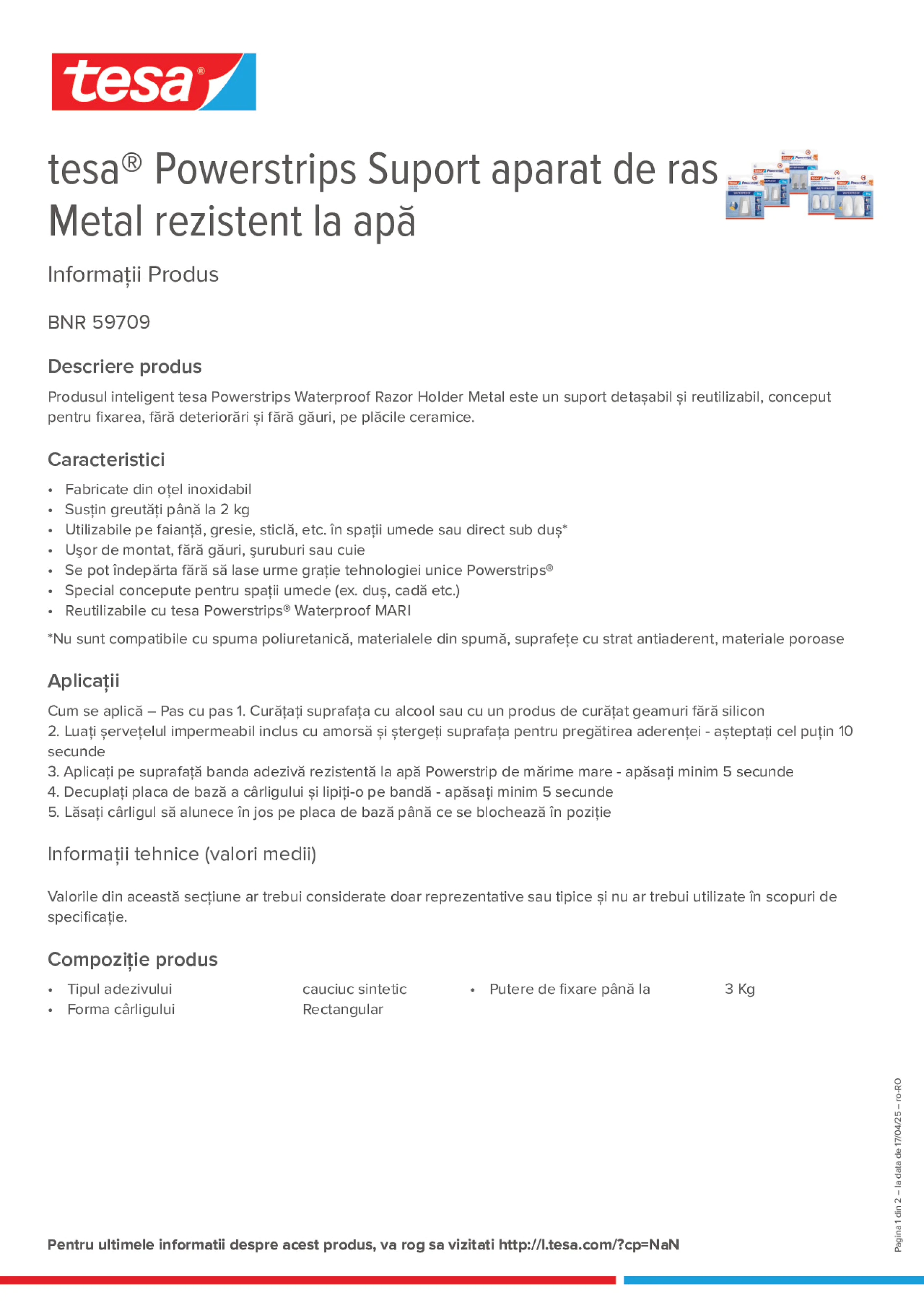 Product information_tesa® Powerstrips 59709_ro-RO