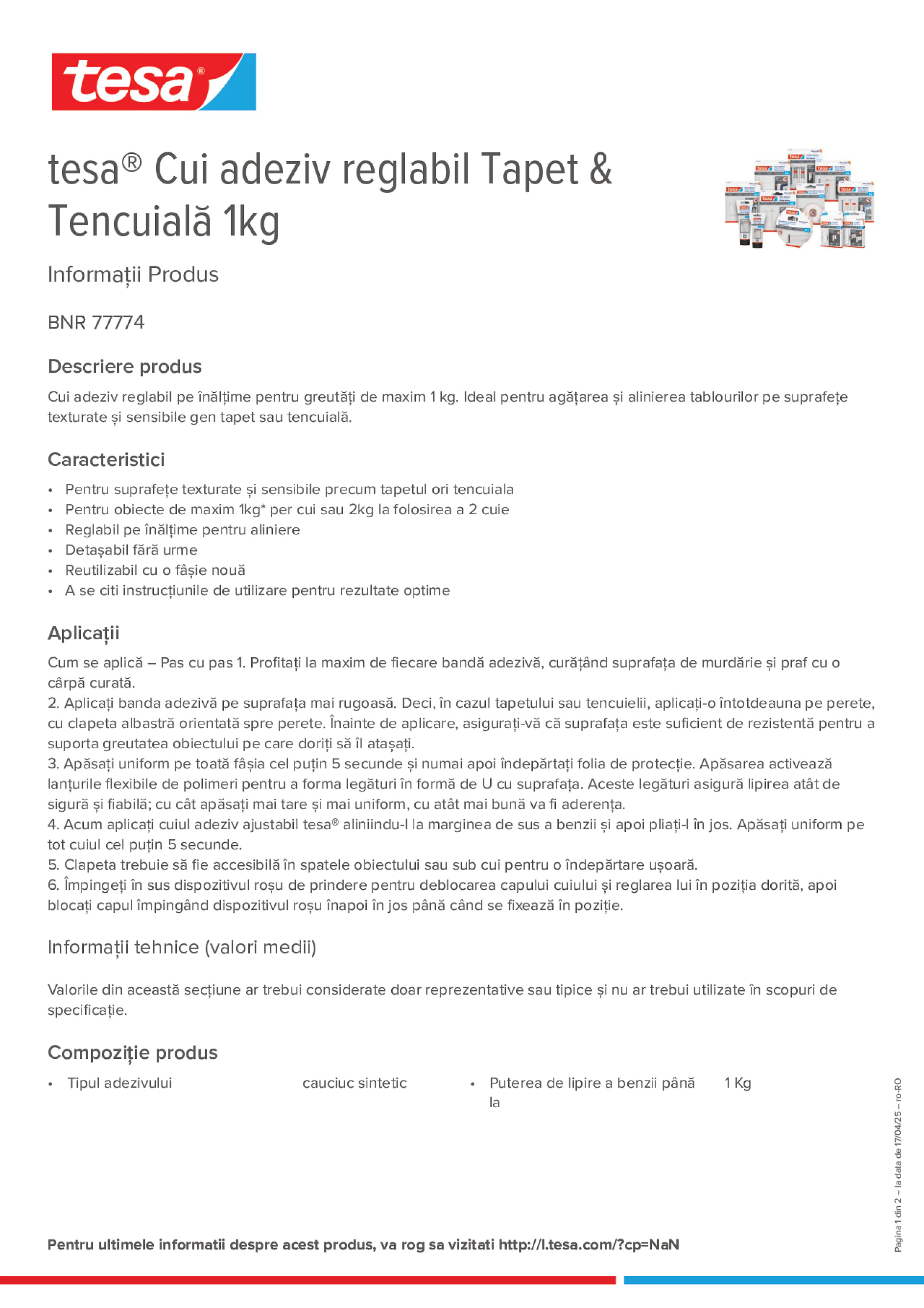 Product information_tesa® 77774_ro-RO