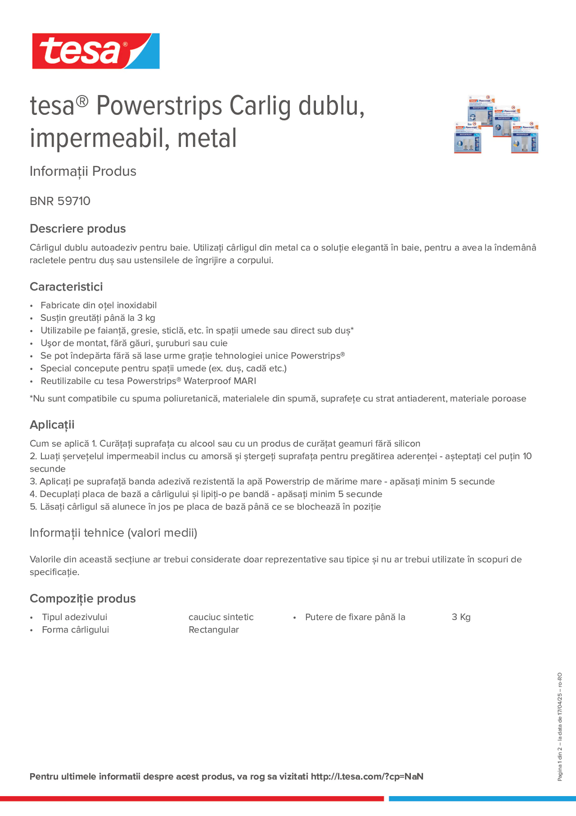 Product information_tesa® Powerstrips 59710_ro-RO