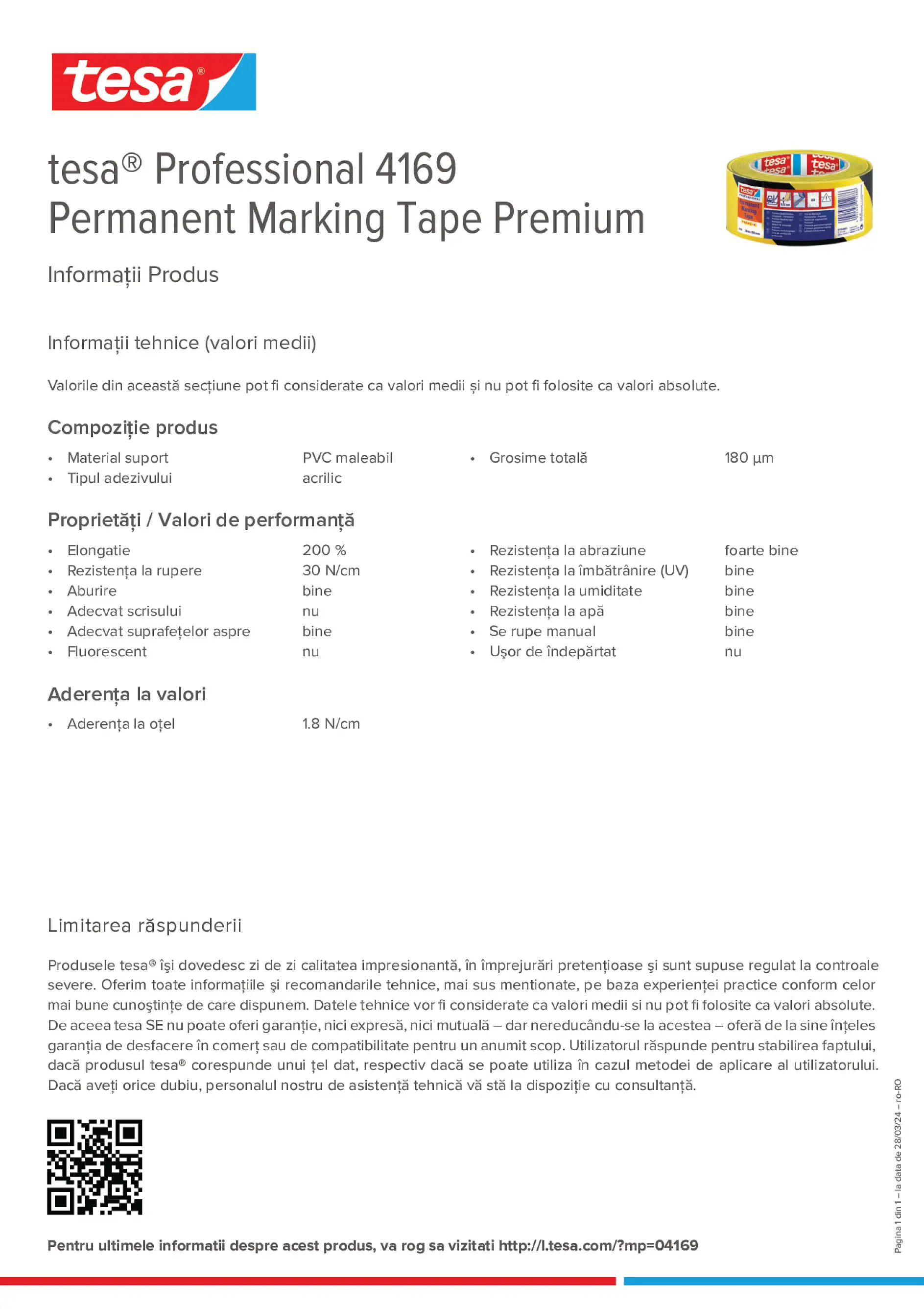 Product information_tesa® Professional 04169_ro-RO