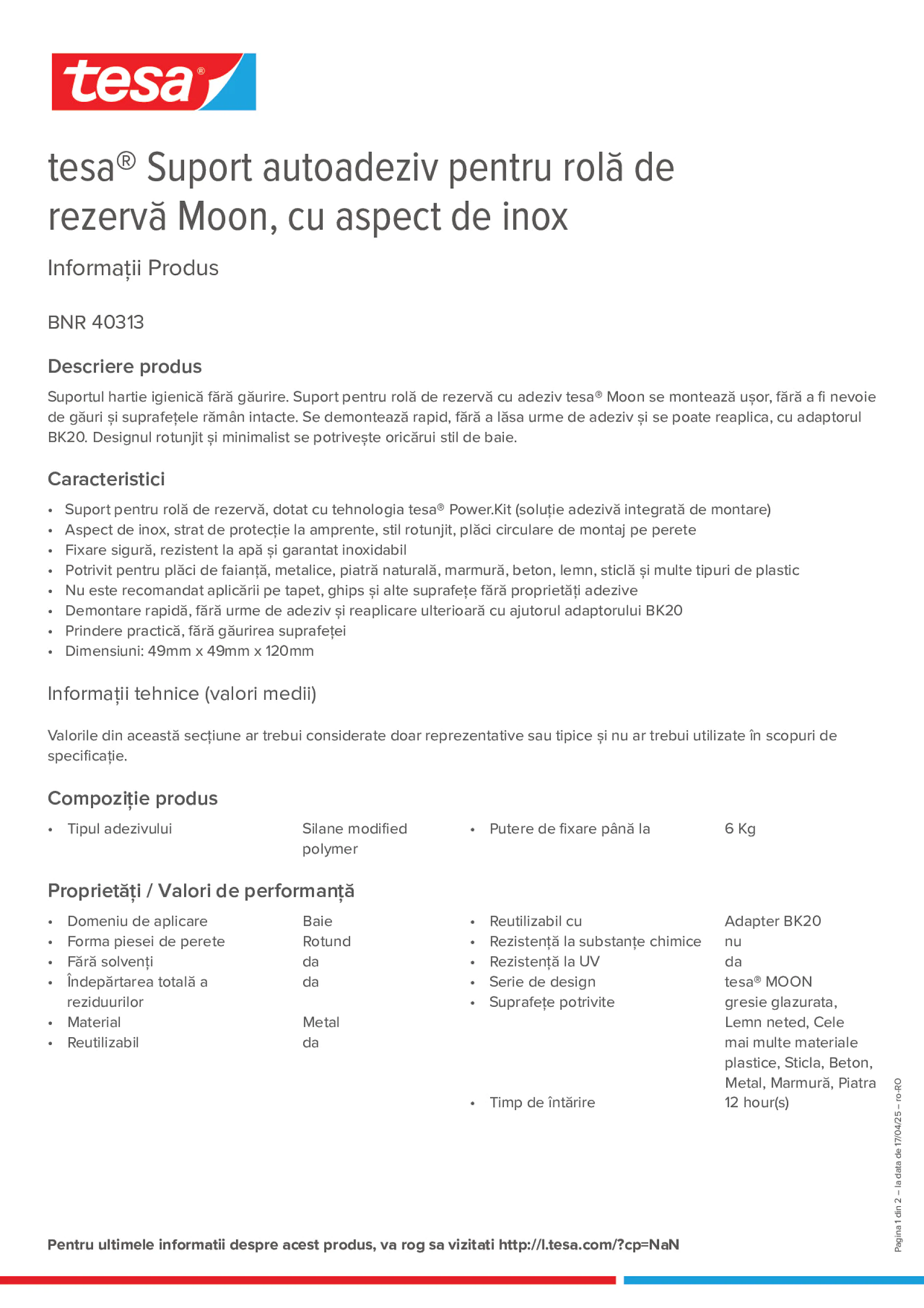 Product information_tesa® 40313_ro-RO