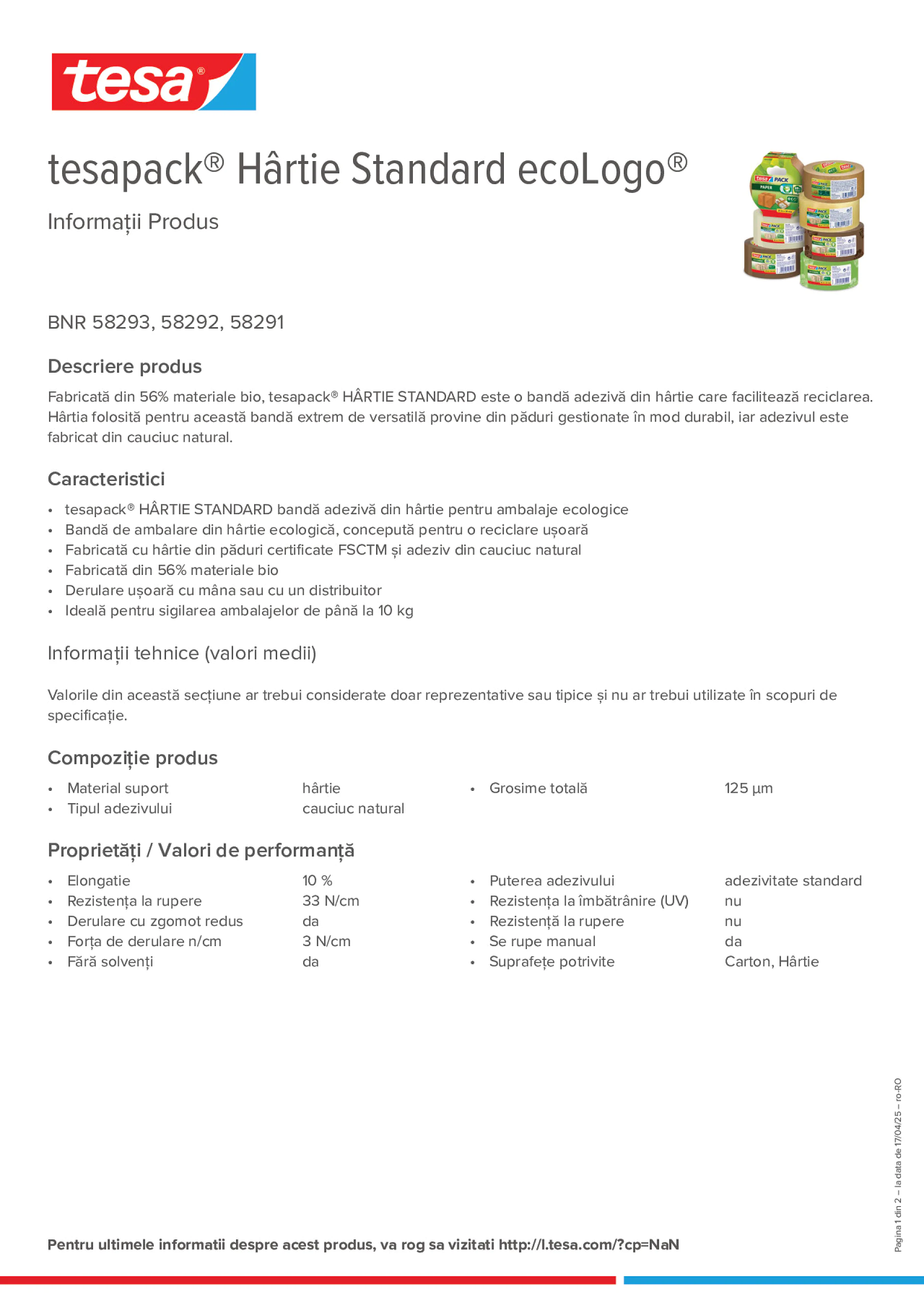 Product information_tesapack® 58293_ro-RO