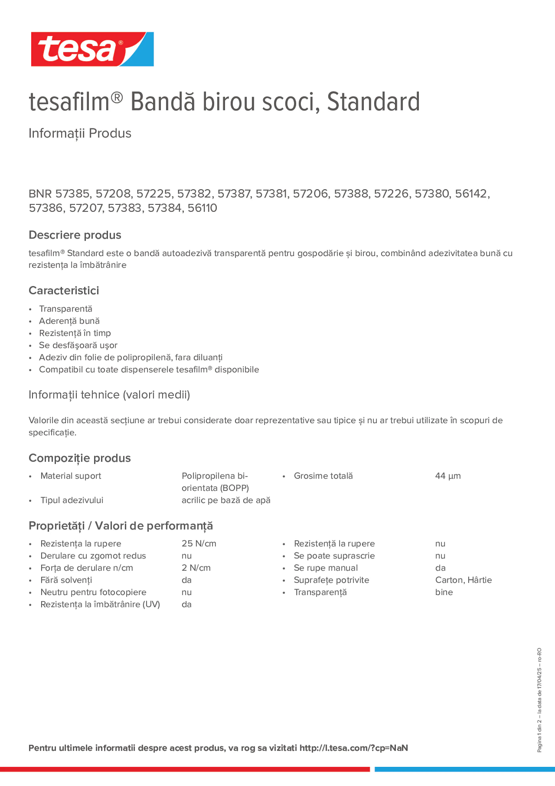 Product information_tesafilm® 57226_ro-RO