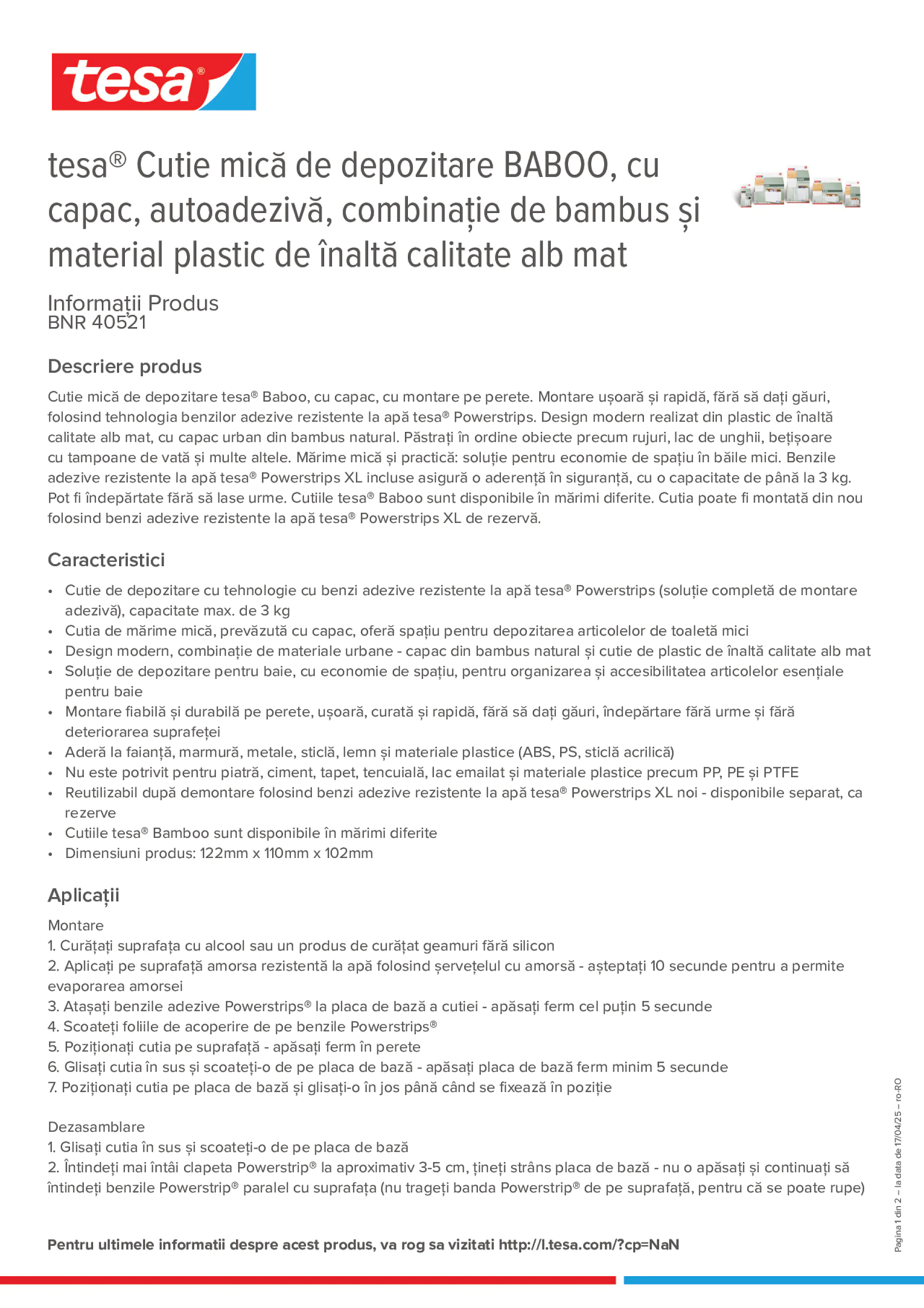 Product information_tesa® 40521_ro-RO