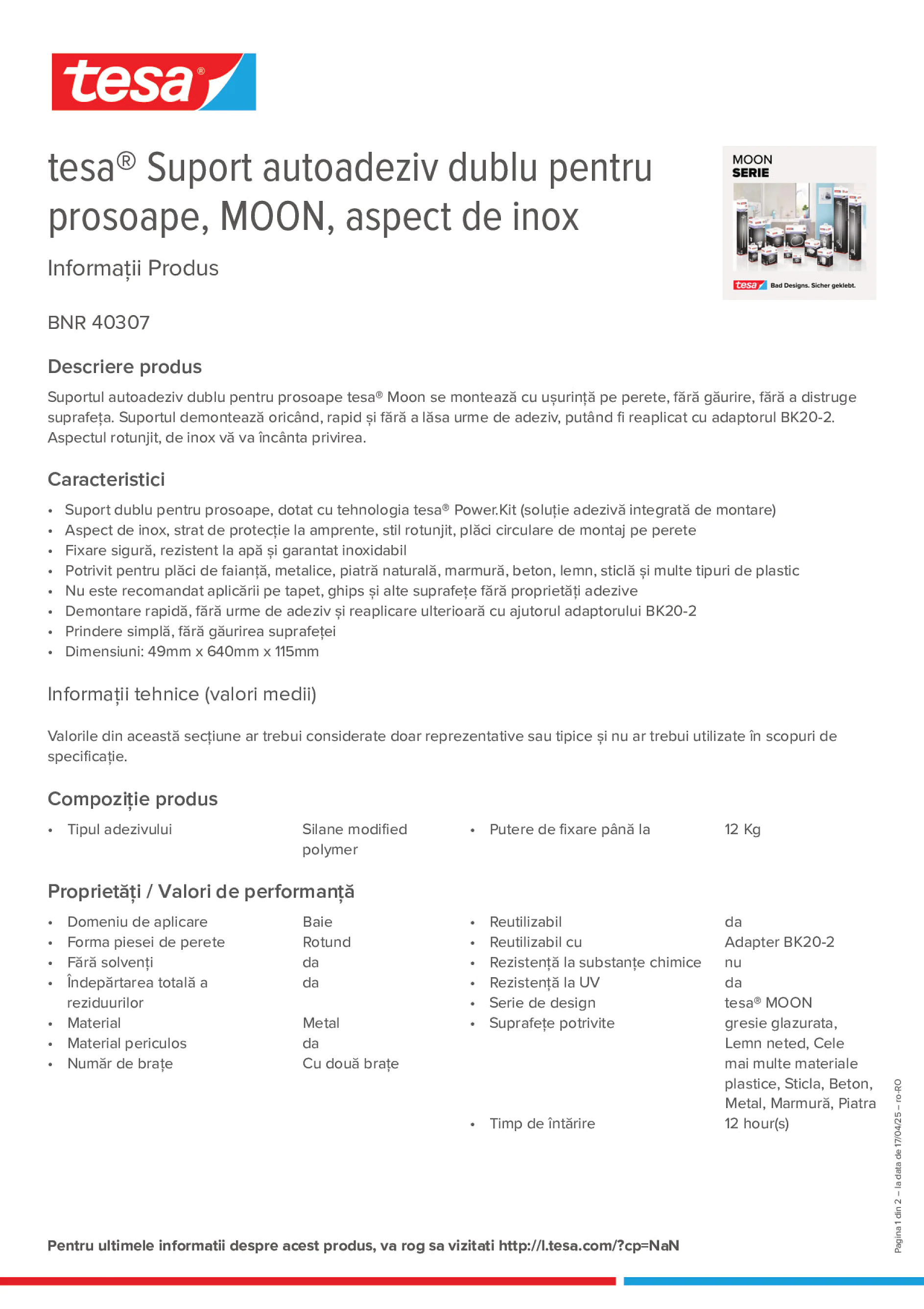 Product information_tesa® 40307_ro-RO