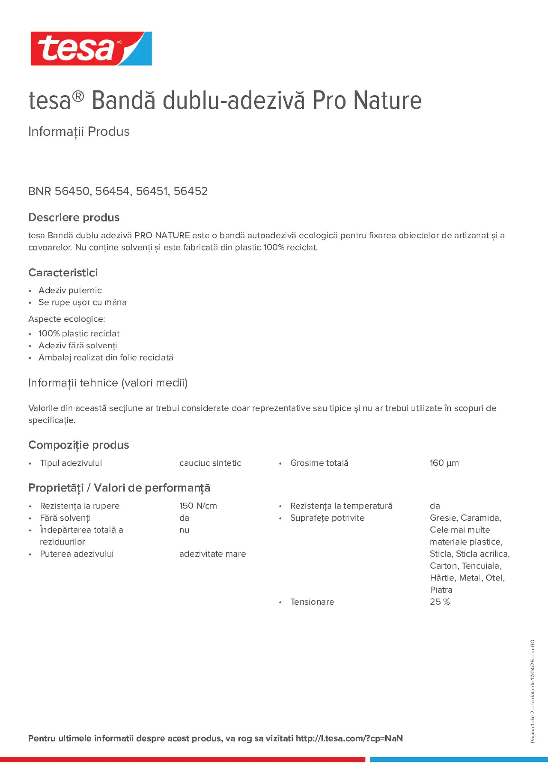 Product information_tesa® 56450_ro-RO