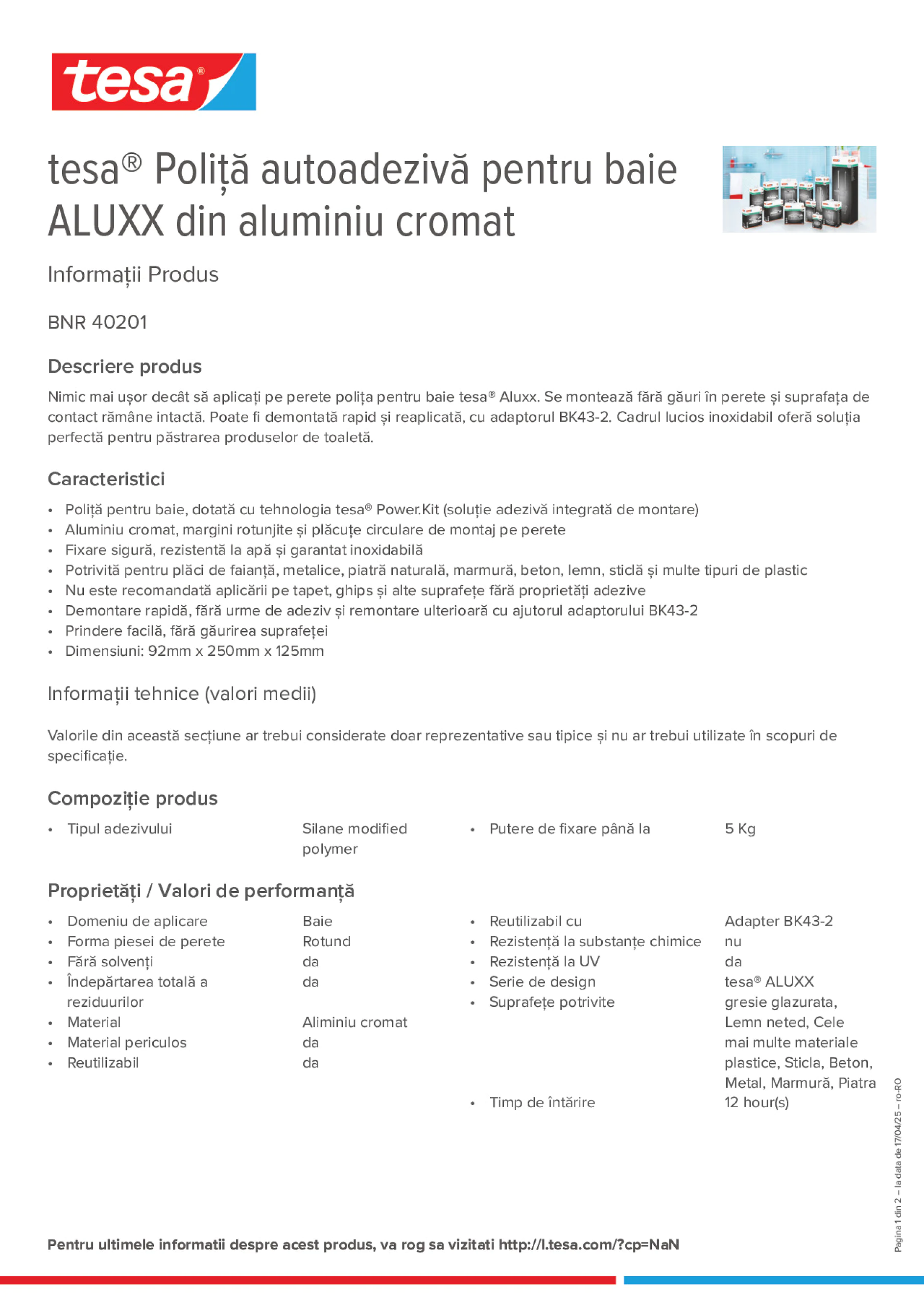 Product information_tesa® 40201_ro-RO
