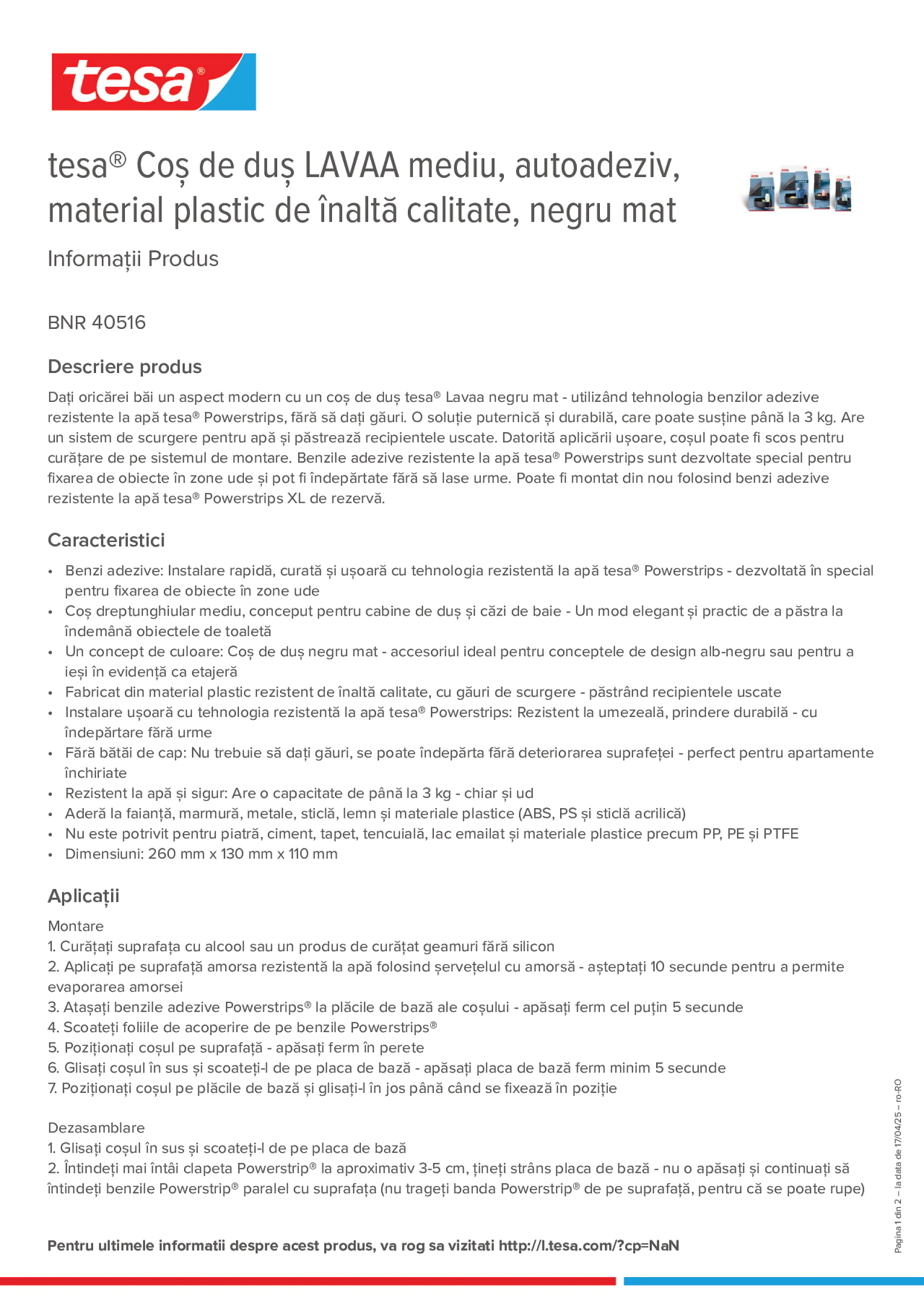 Product information_tesa® 40516_ro-RO
