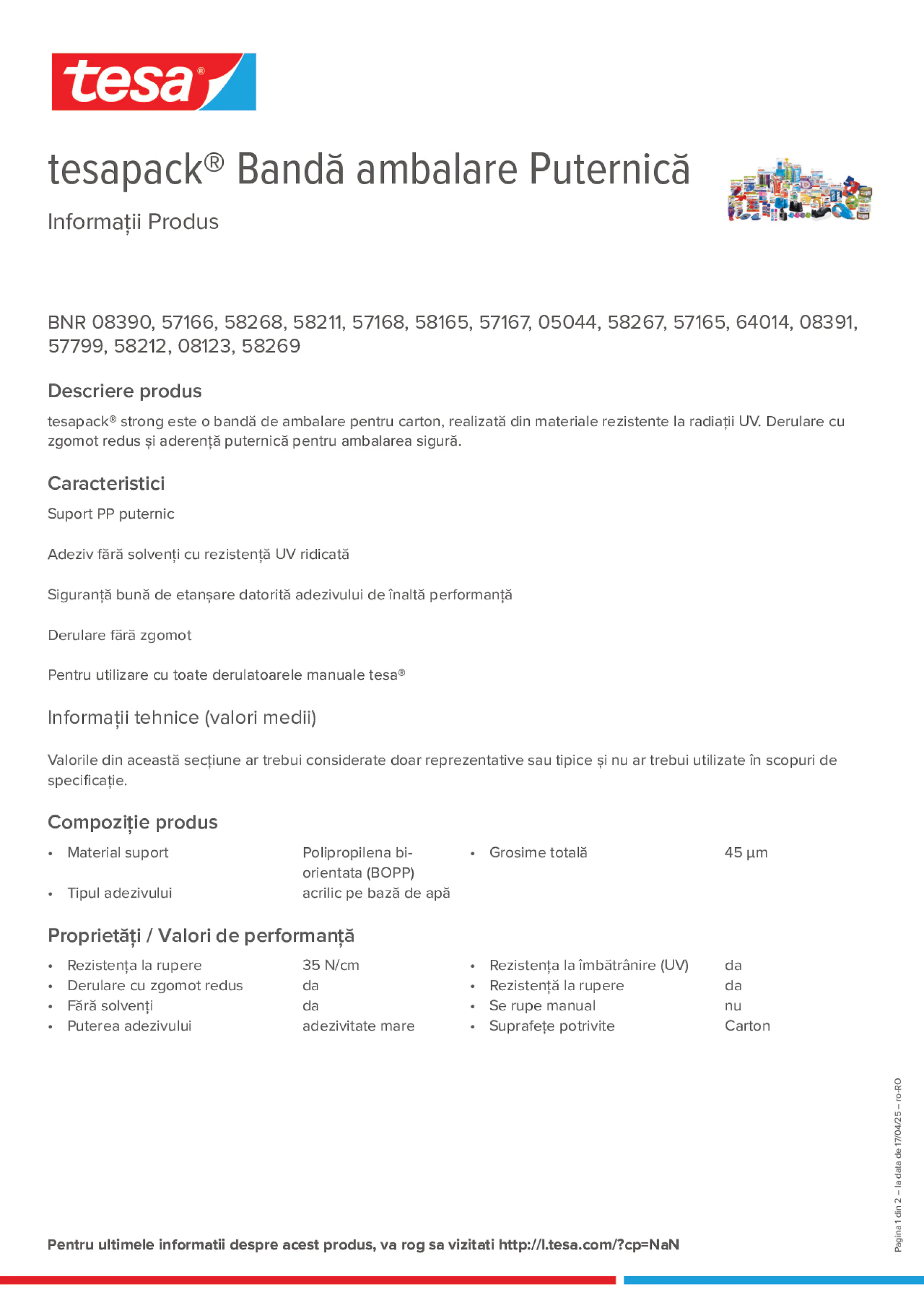 Product information_tesapack® 57424_ro-RO