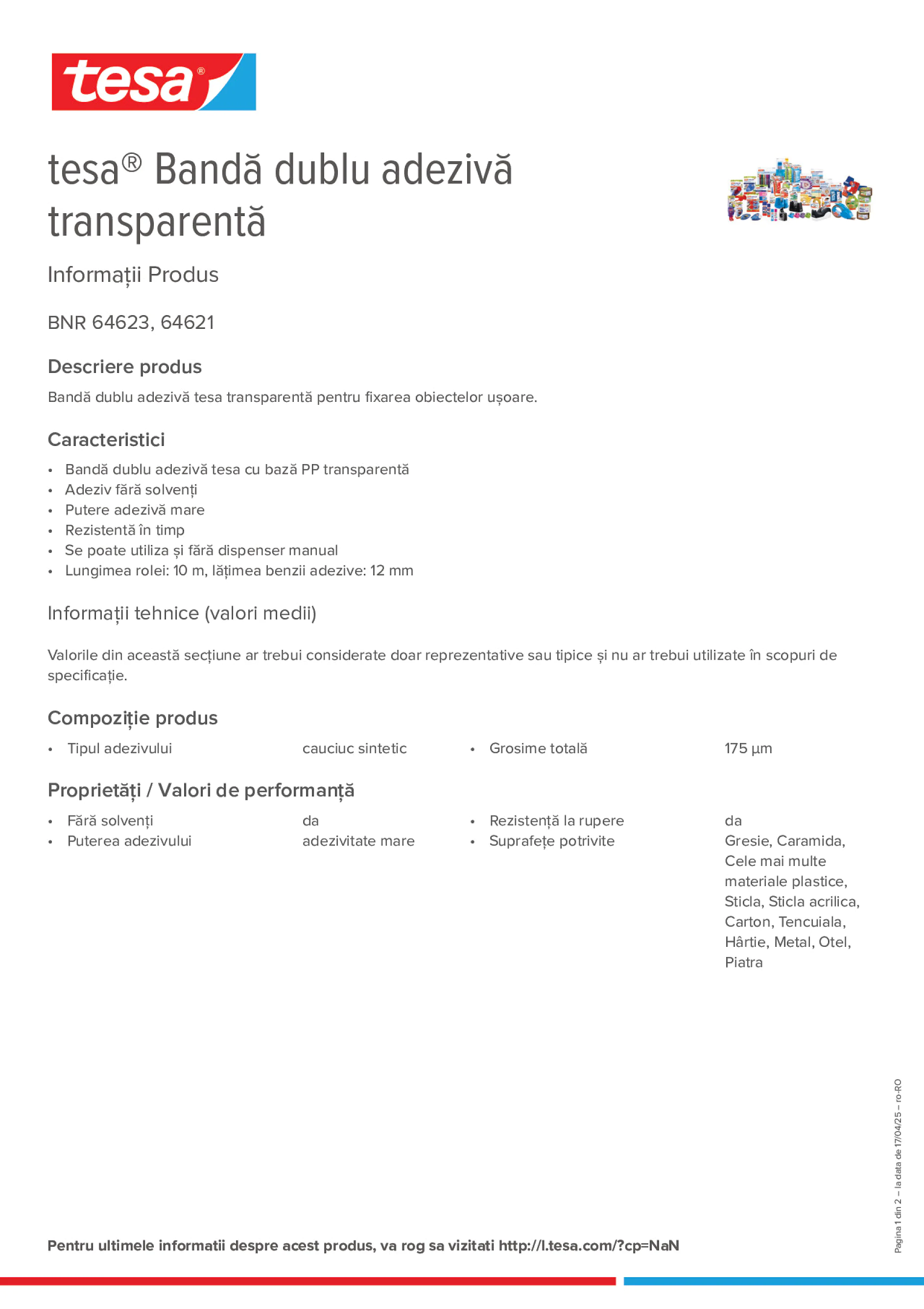 Product information_tesa® 64621_ro-RO