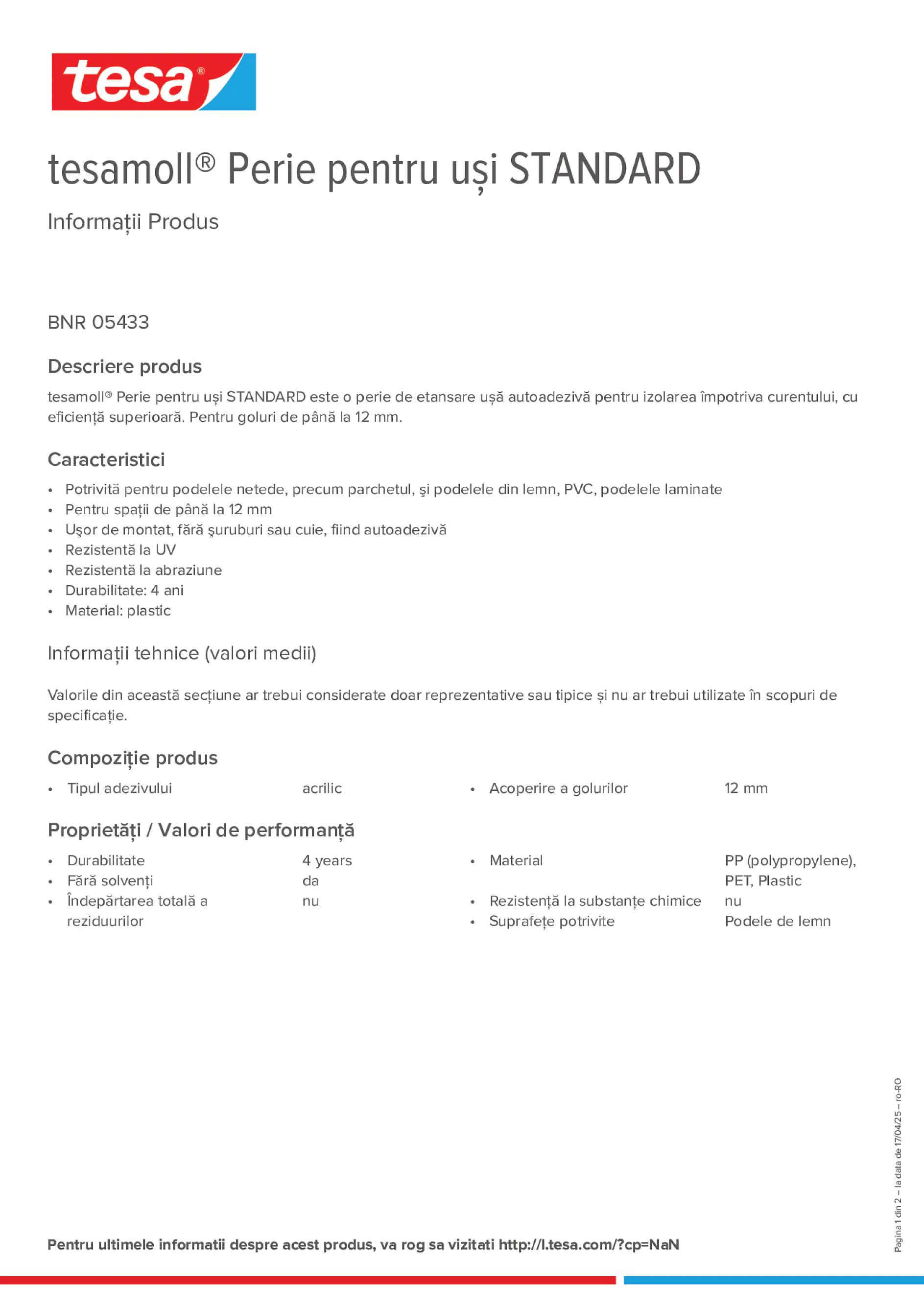 Product information_tesamoll® 05433_ro-RO