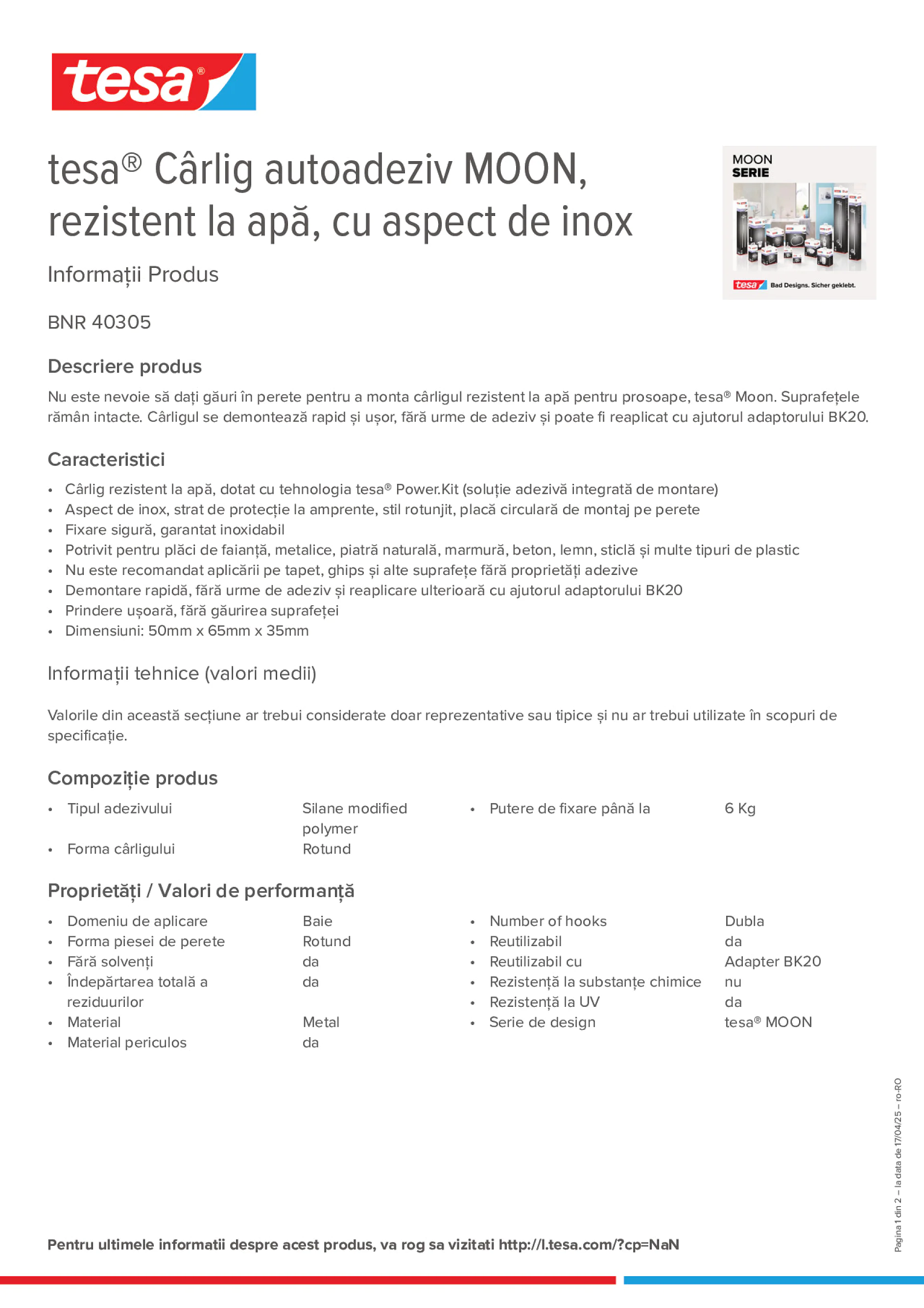 Product information_tesa® 40305_ro-RO